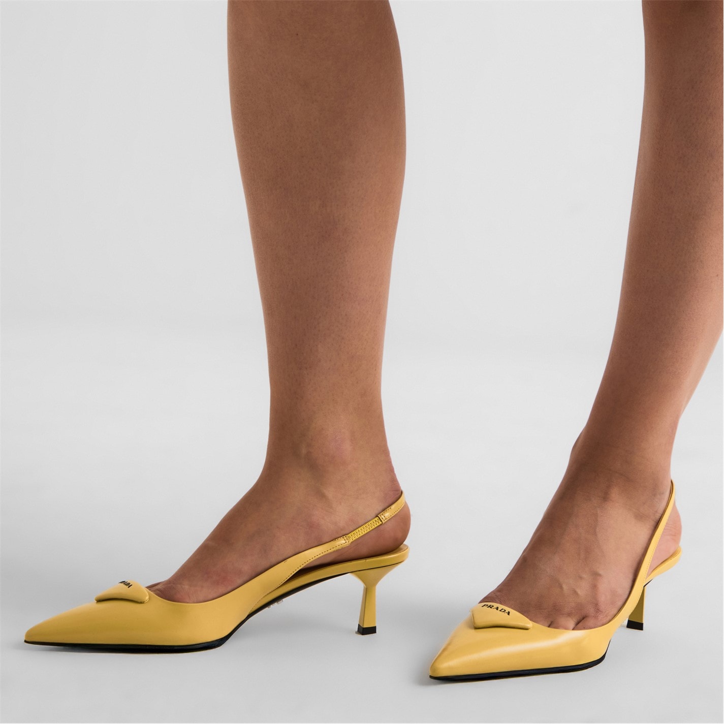 PRADA | Saffiano Patent Leather Slingback Pumps | Women