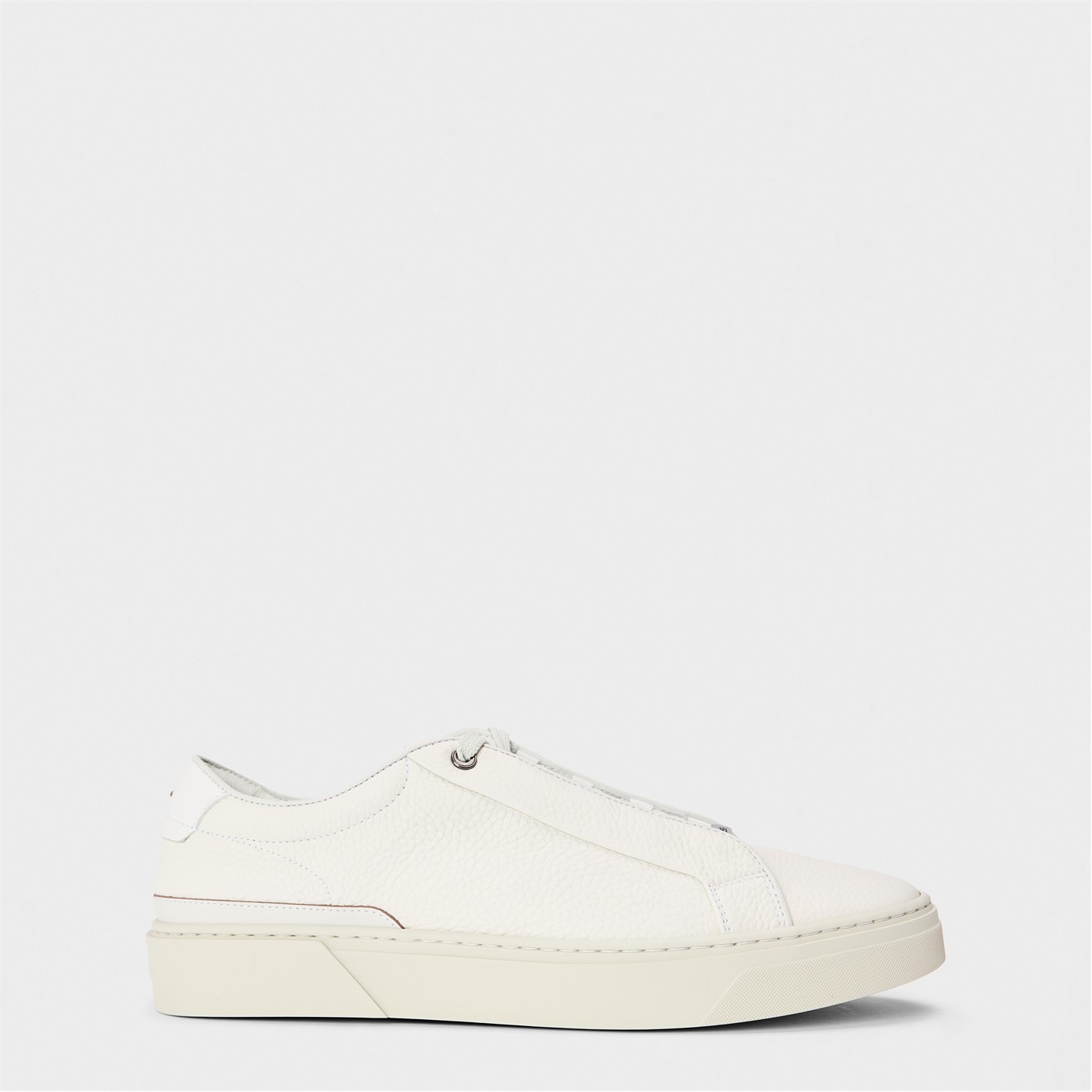 BOSS - Gary leather trainers with suede backtab - Dark Brown