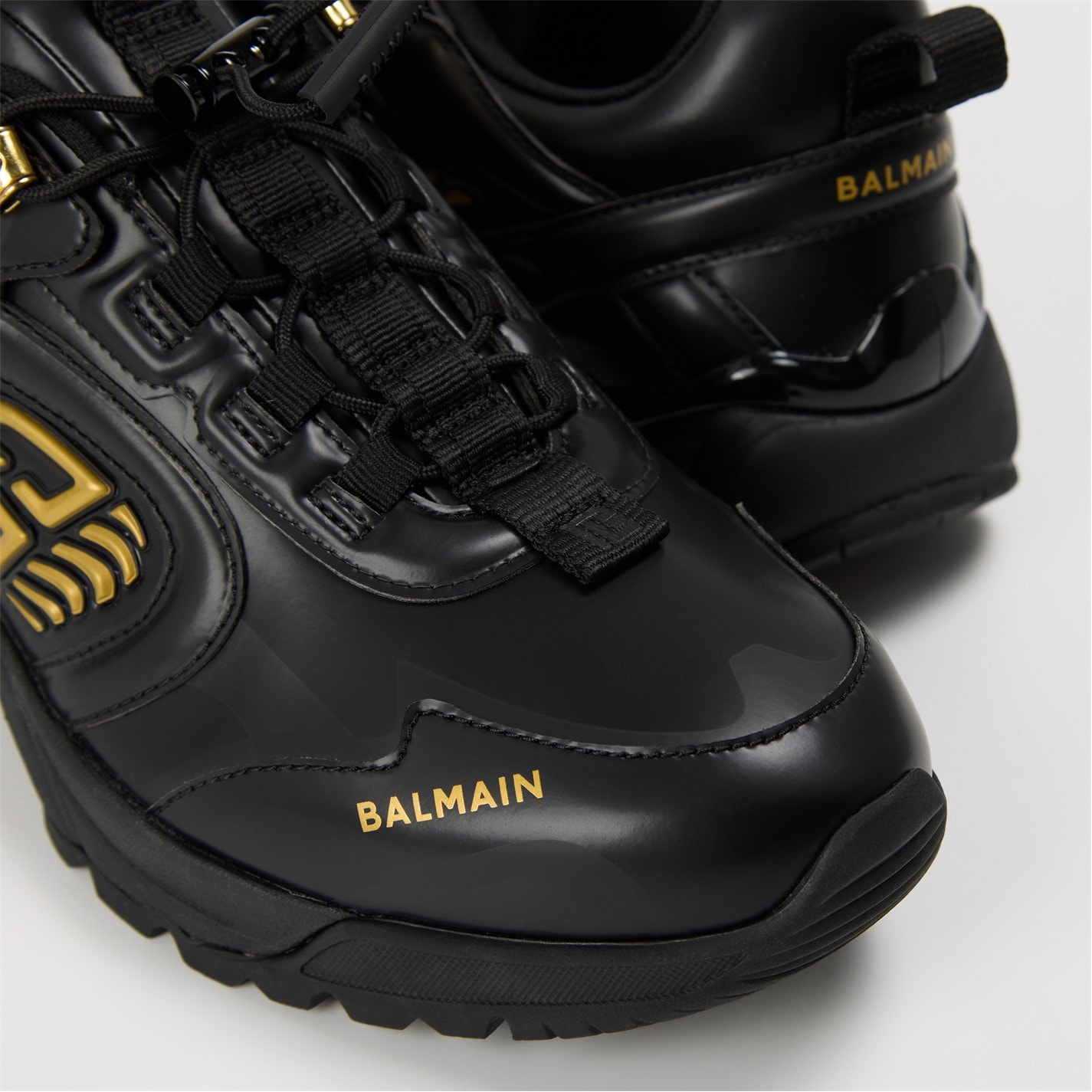 black balmain trainers