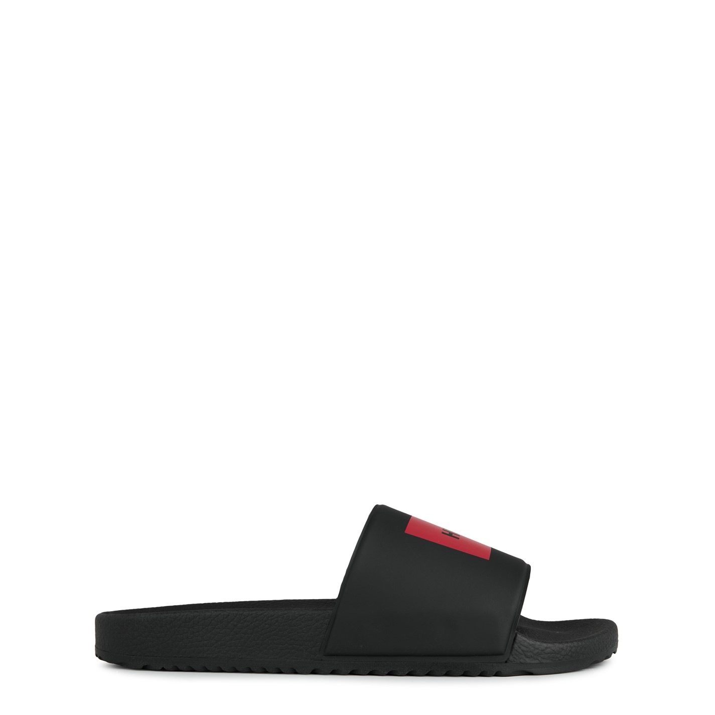 HUGO Printed Slides With Stacked Logo On Upper in Black for Men