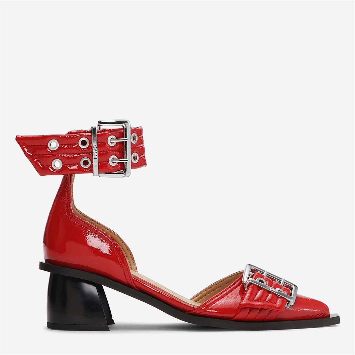 GANNI | Ganni Bckl Block Hl Ld99 | Women | Racing Red | Flannels
