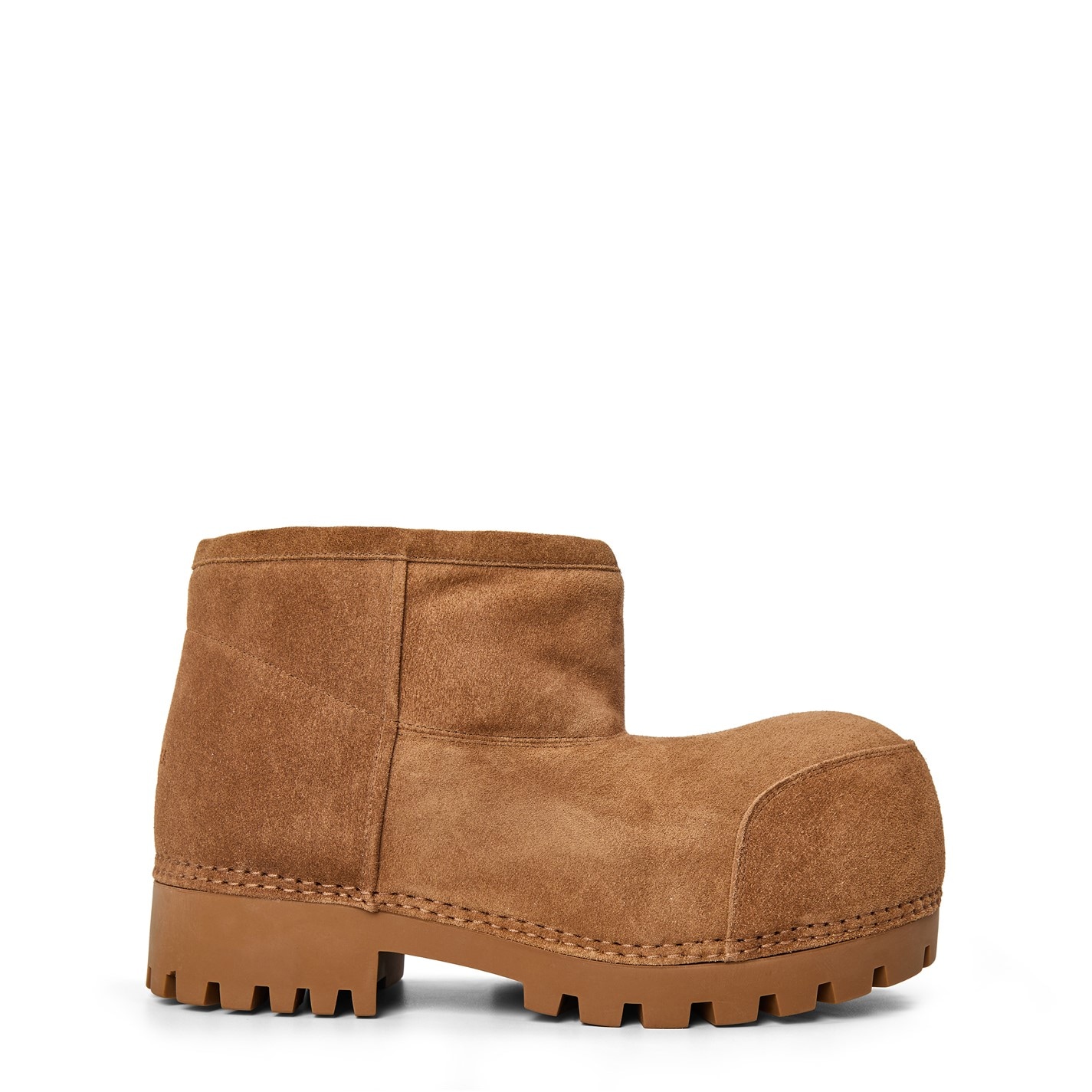 BALENCIAGA 25S ALASKA ANKLE BOOTS IN DEEP CHESTNUT BROWN SUEDE main image 0