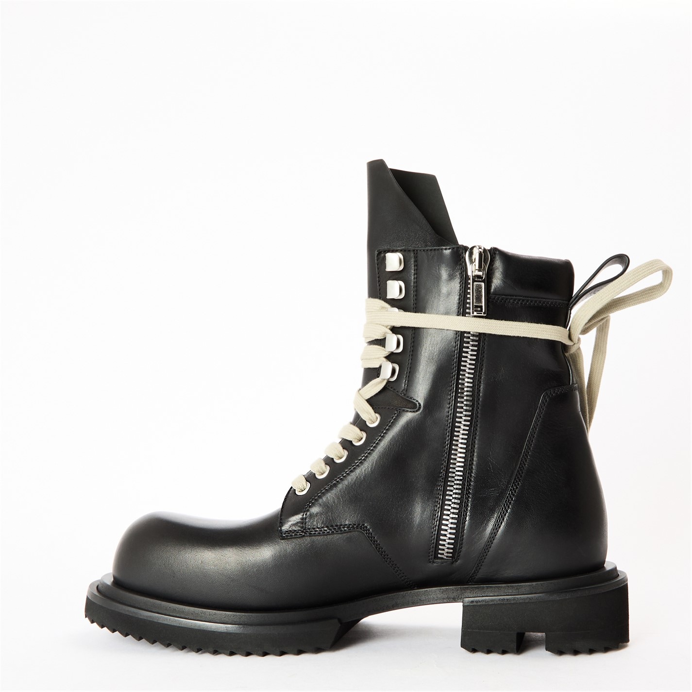RICK OWENS | Men's Army Gabe Biker Boots | Men | Black | Flannels