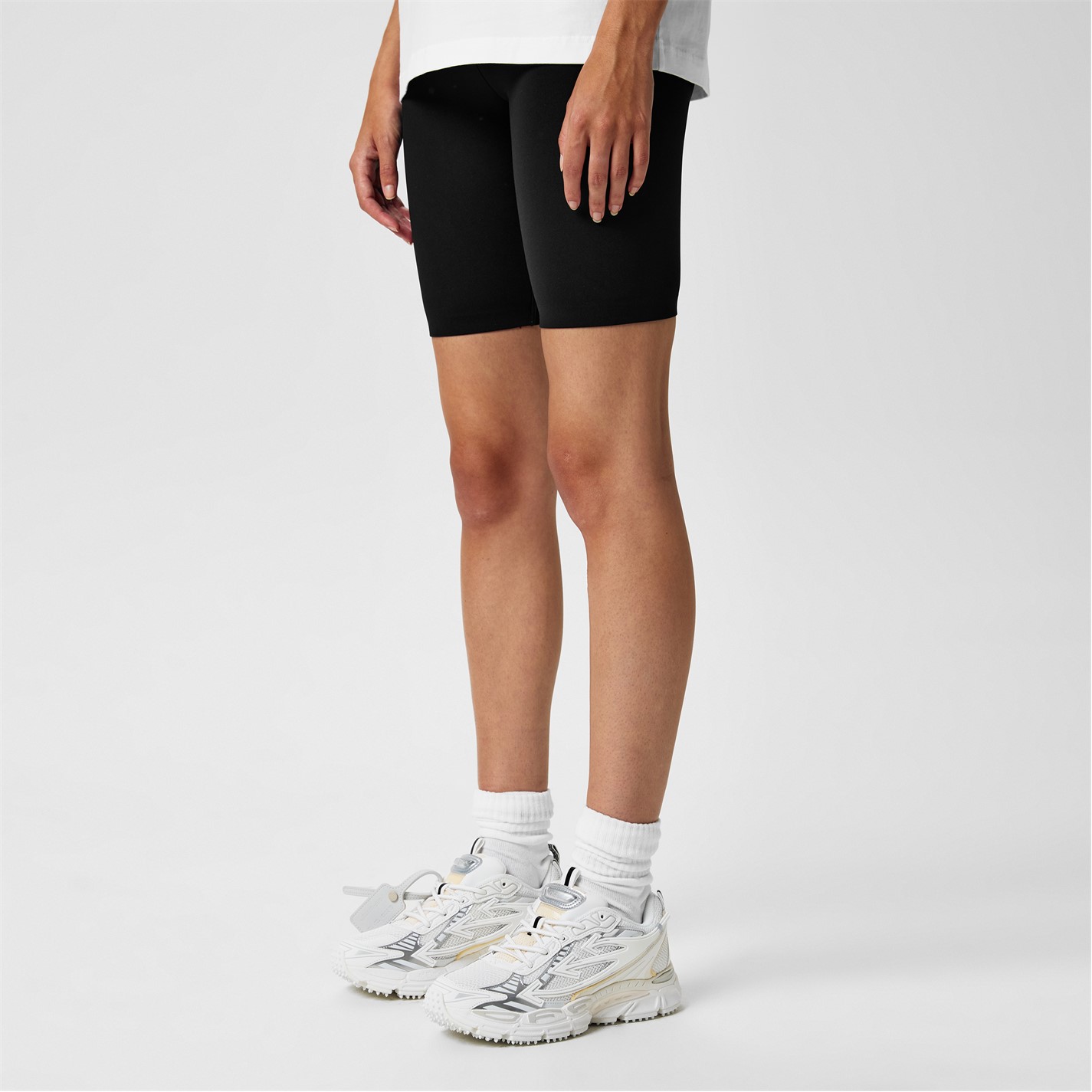 Unisex Retro Running Sneakers - Off White / Grey With Arrow Design, Breathable & Comfortable