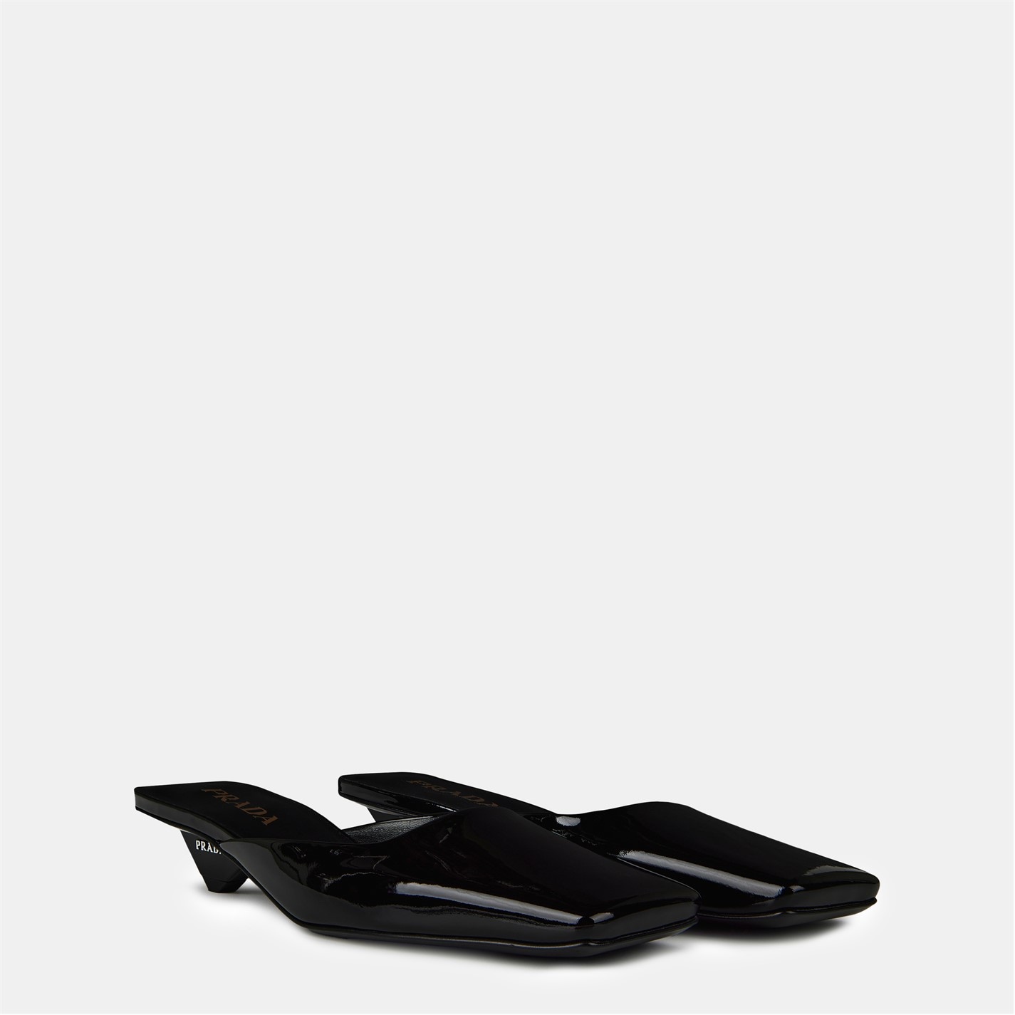 PRADA | Patent Leather Mule | Women | Heeled Mules | Flannels