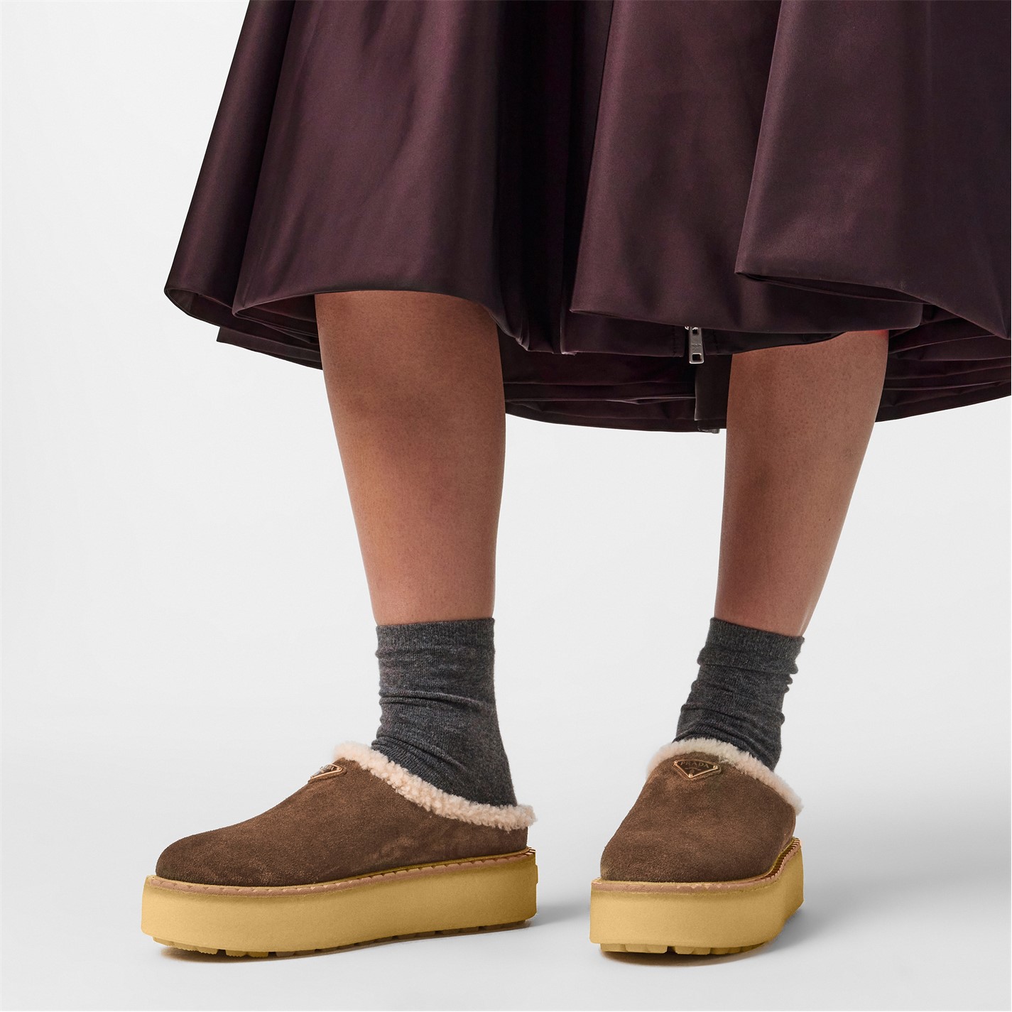 靴 Prada Bow Suede Mules 39 PRADA | Suede Mules | Women | Cacao/Shrling | Flannels Fashion Ireland