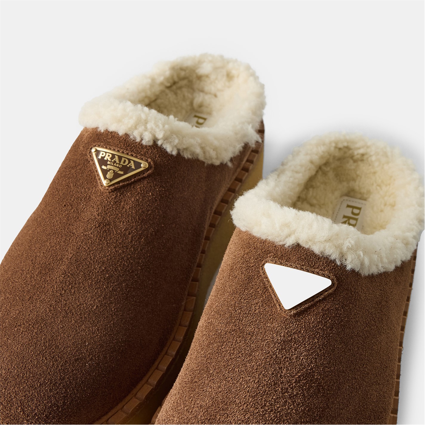 PRADA | Suede Mules | Women | Cacao/Shrling | Flannels Fashion Ireland