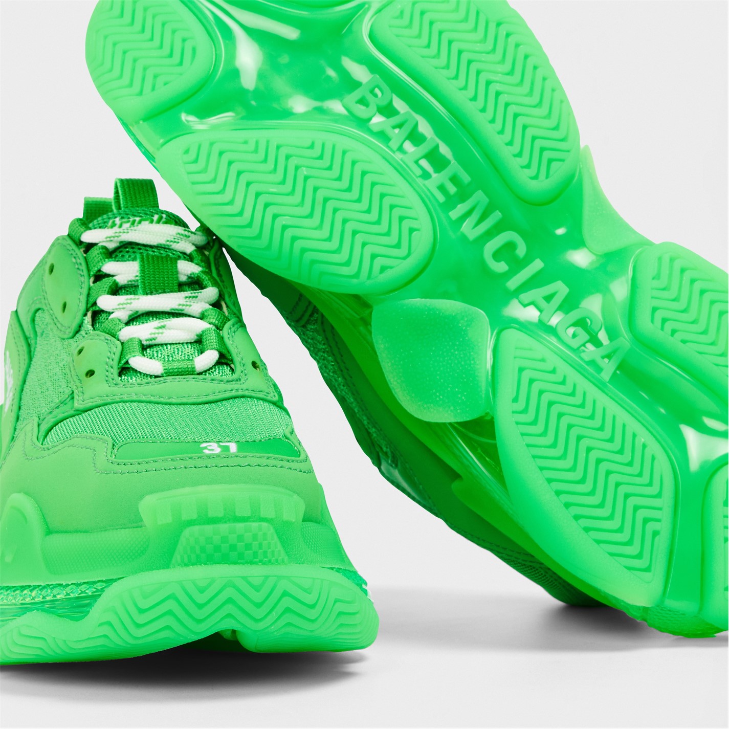 BALENCIAGA Triple S Clear Sole Trainers Women Chunky