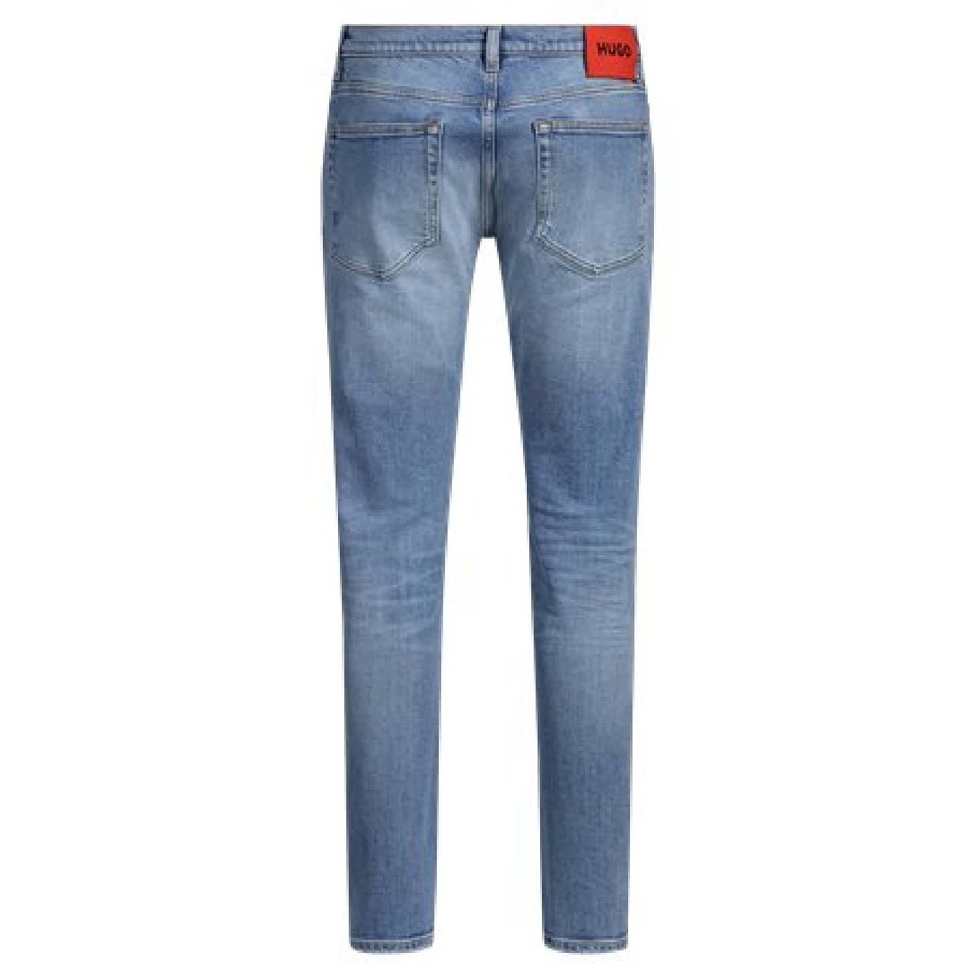 Jeans slim fit in denim blu scuro elasticizzato da Uomo