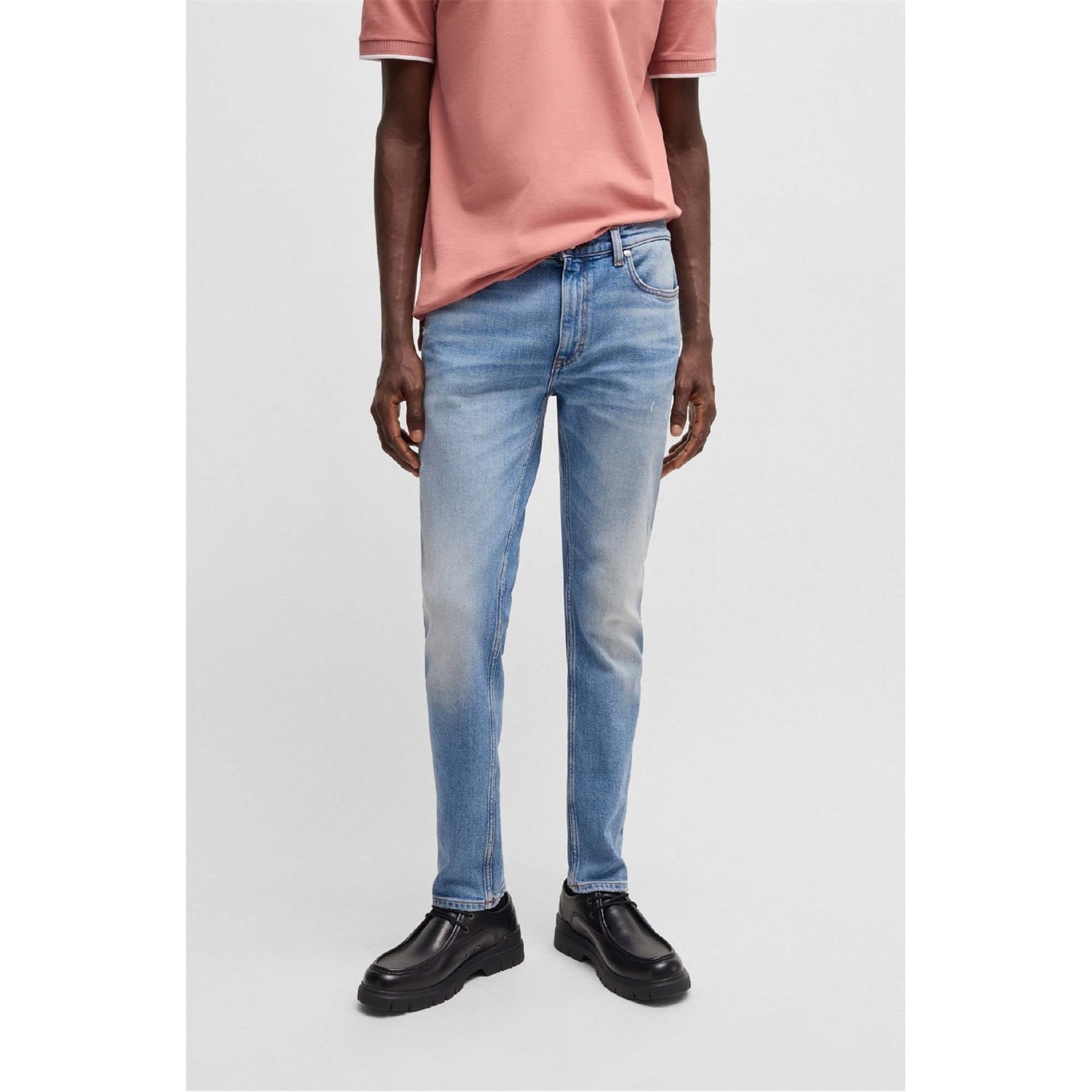 Jeans HUGO Uomo 734 Extra Slim Fit In Denim Elasticizzato - Blu Scuro