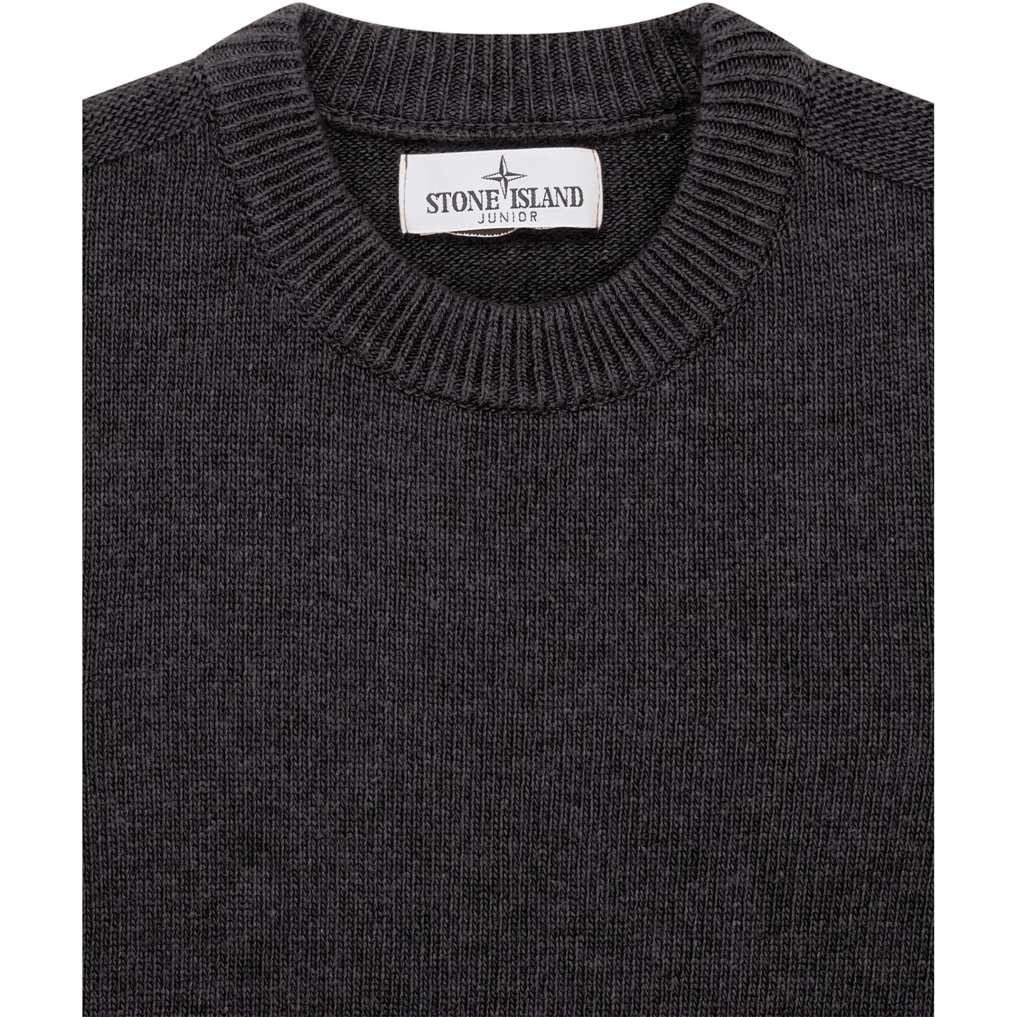 STONE ISLAND | Junior Crewneck Knit | Kids | Nero V0029 | Flannels 