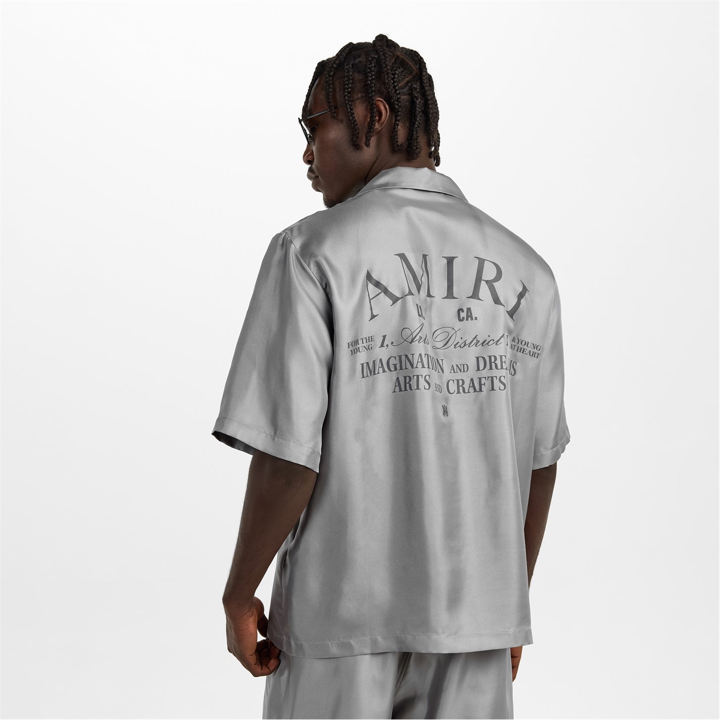 AMIRI | Silk Art District Shirt | Men | Bowling Shirt - Short