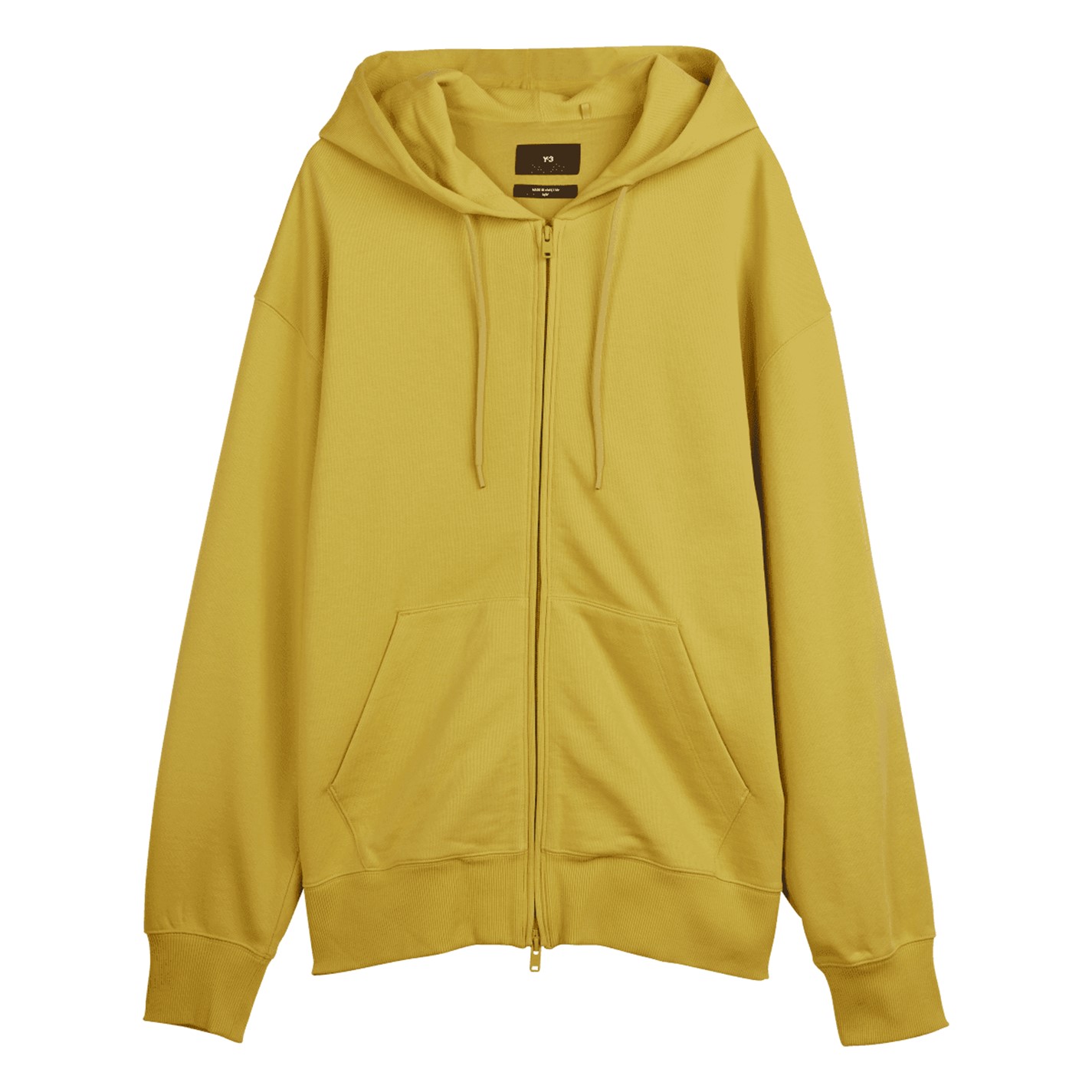 Y3 | Organic Cotton Terry Zip Hoodie | Men | Yellow | Flannels Y3 | Organic Cotton Terry Zip Hoodie | Men | Yellow | Flannels