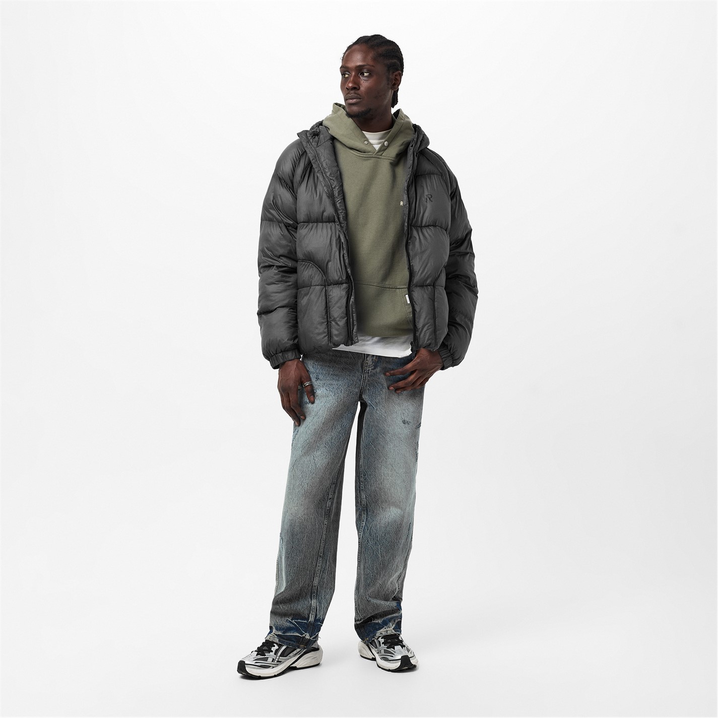 REPRESENT | Men's Translucent Medium Puffer Jacket | Men | Medium