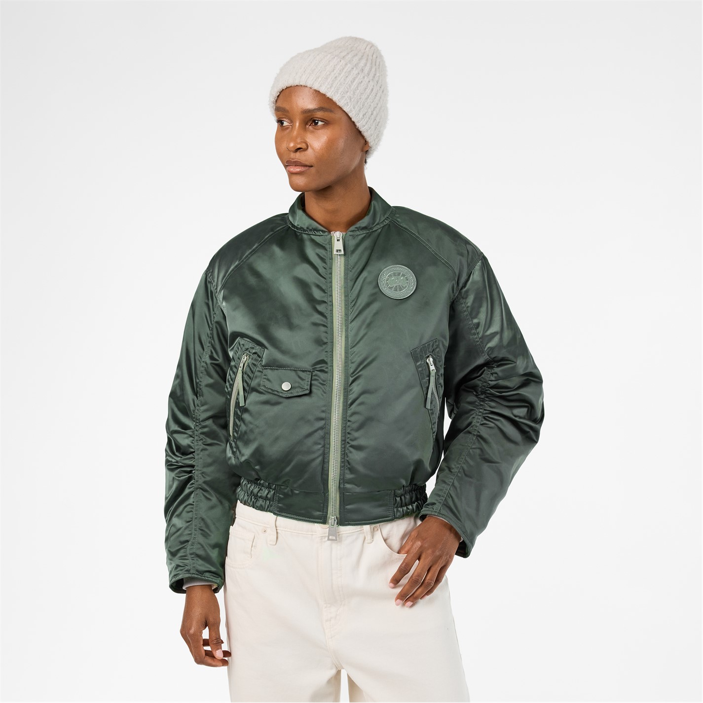 jade green bomber jacket