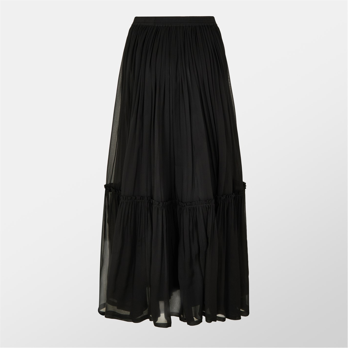 SAINT LAURENT | Tulle A-Line Maxi Skirt | Women | Noir | Flannels