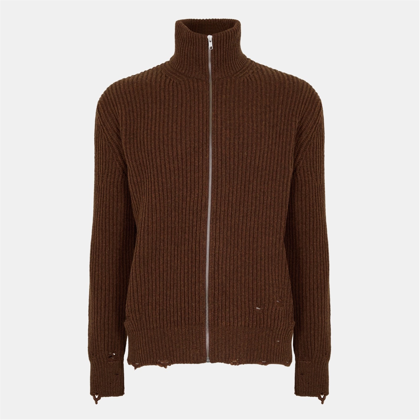 MM6 MAISON MARGIELA | Men's Zip-Through Knitted Cardigan | Men