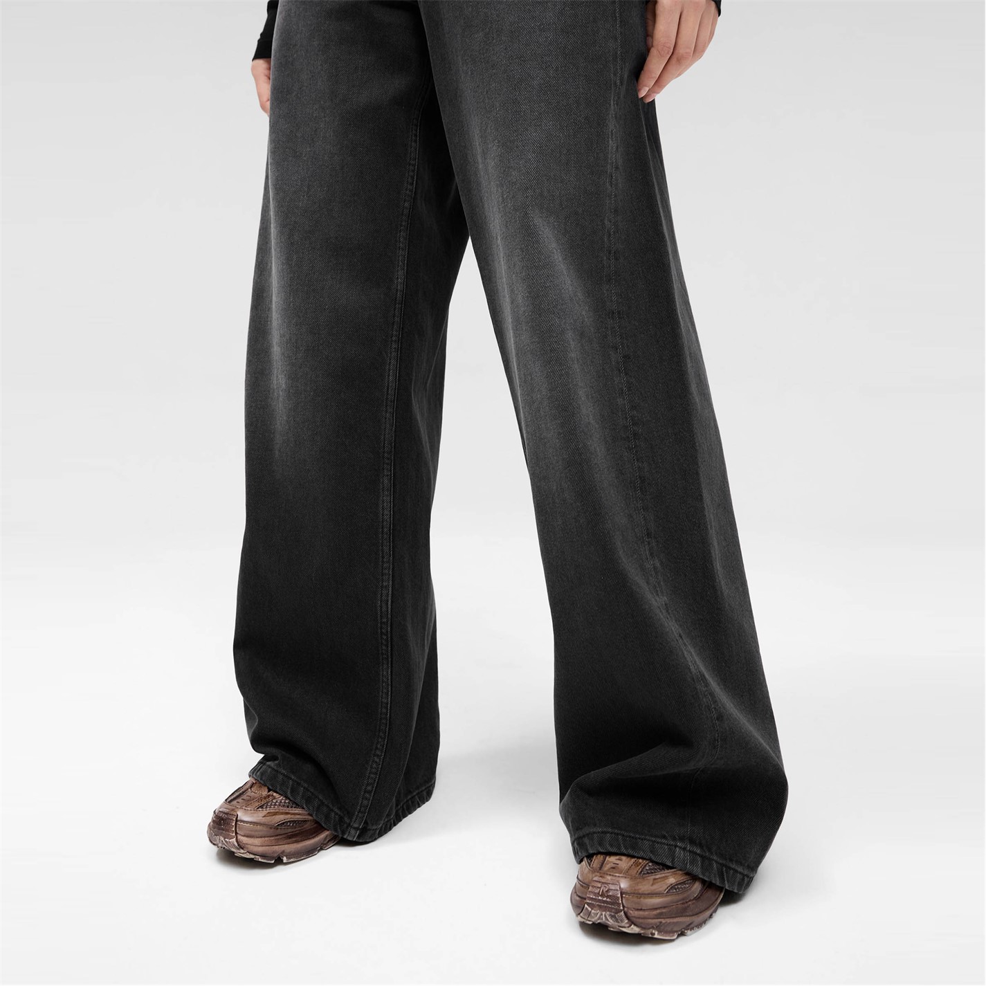 REPRESENT | Women's High Waisted Stone Washed Cotton Wide Leg Jeans ...