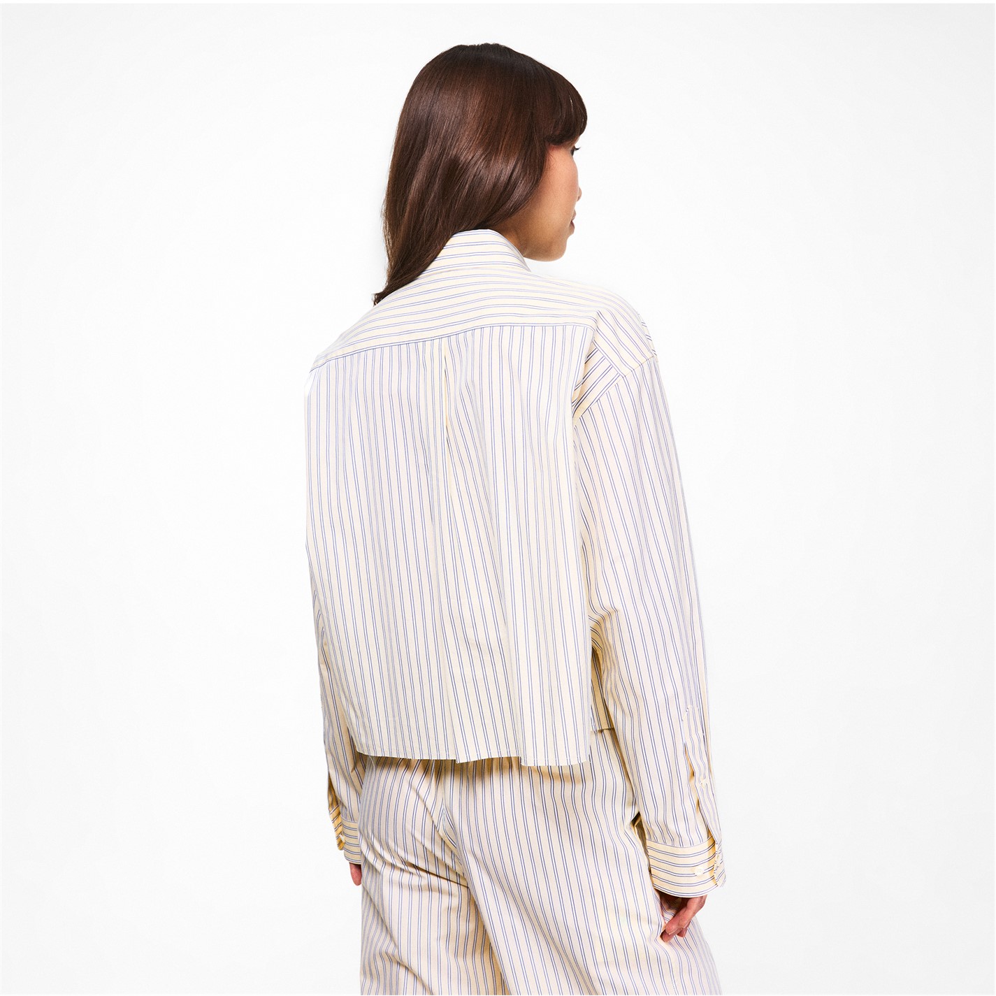 MIU MIU | Womens Striped Poplin Shirt | Women | Crema | Flannels 