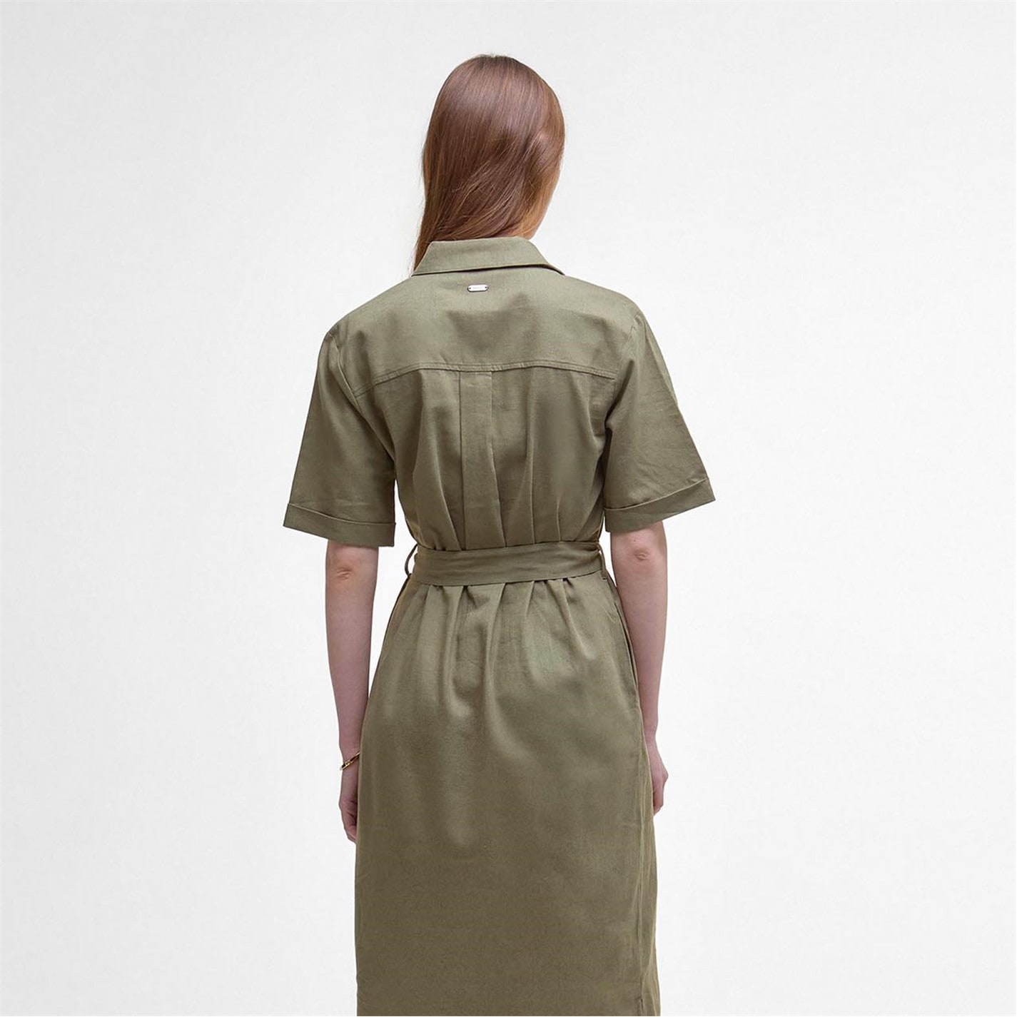 Barbour | Women's Nicole Belted Shirt Dress | Women | Dusky Green |  Flannels Fashion Ireland