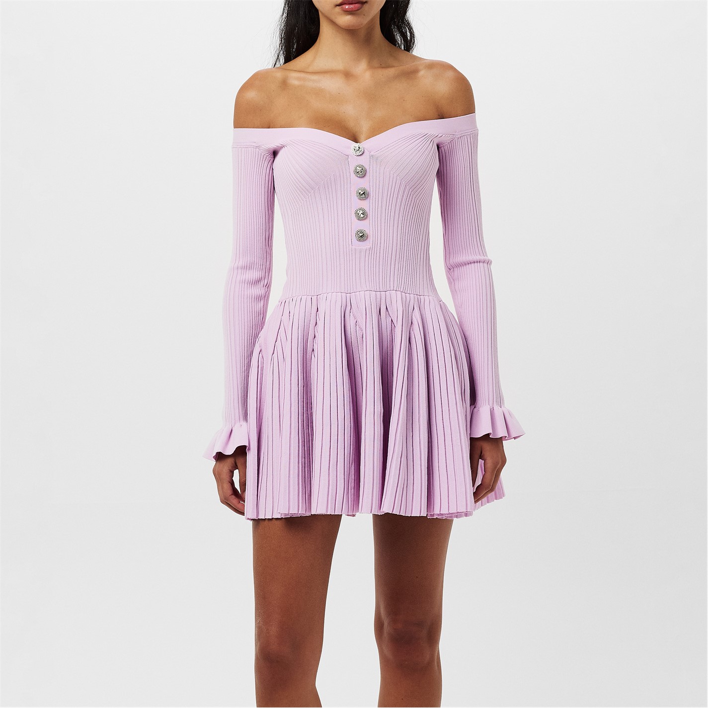 SELF-PORTRAIT KNIT MINI DRESS