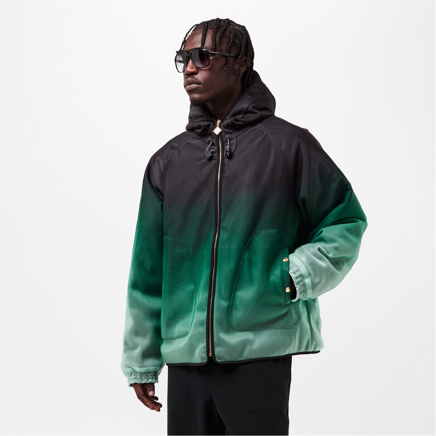 2000'S GAP collared windbreaker, men's size M unclear black type Vintage Second Hand