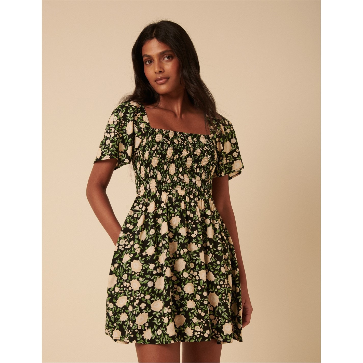 knee length dresses for ladies Brown Singular Off Shoulder Mini Dress main image 0