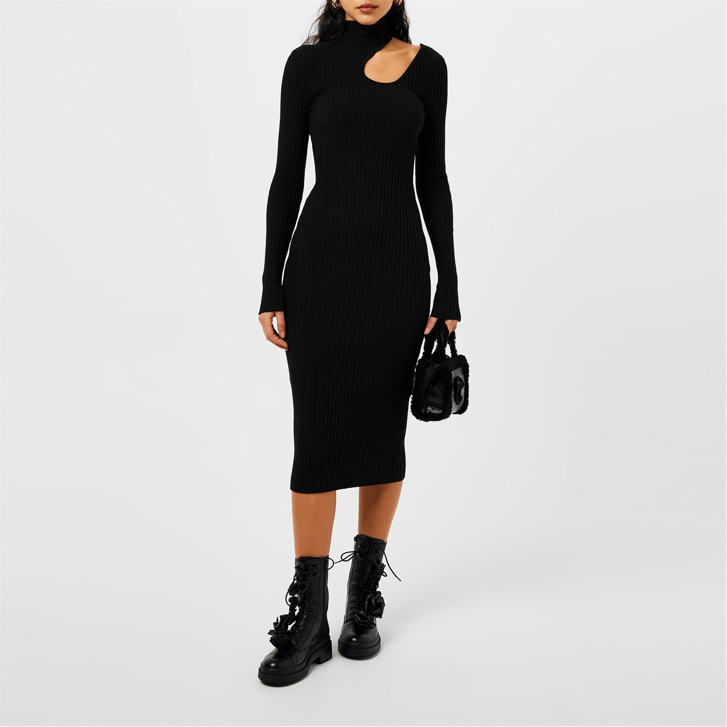anya mini dress black white ANINE BING Tyla Dress main image 1