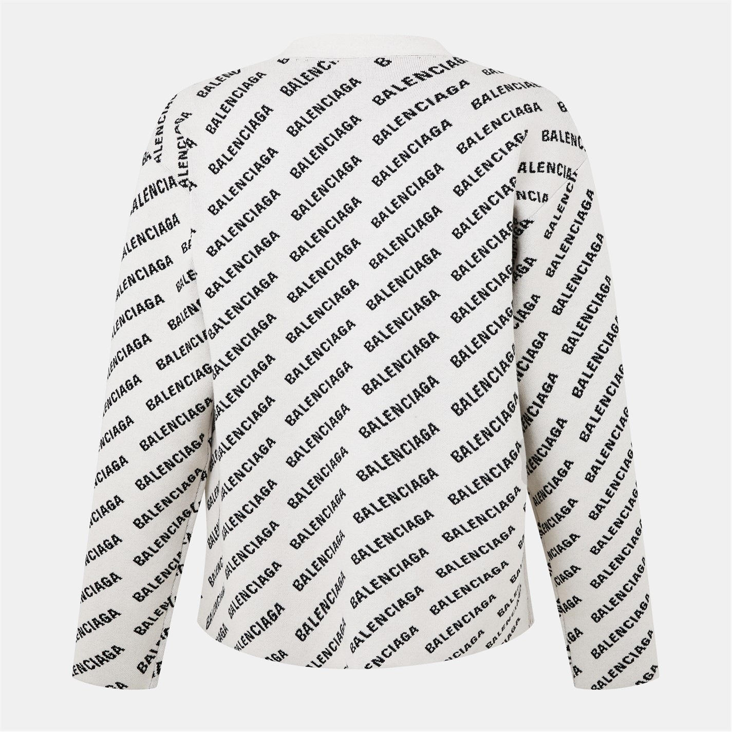 BALENCIAGA | Mini Allover Logo Cardigan | Men | Chalky Wht/Blk 