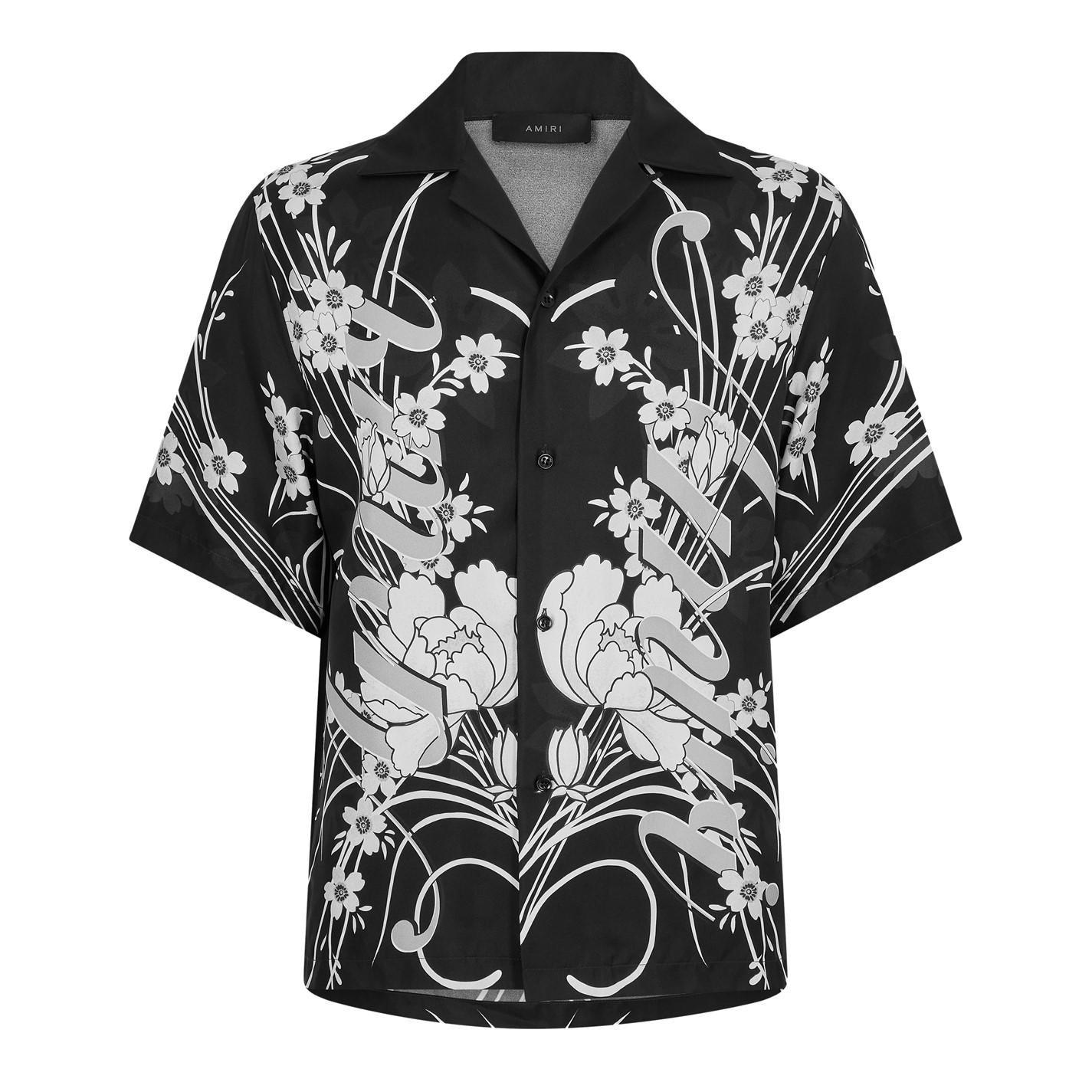 Amiri | Men's Floral Short Sleeve Relaxed Fit Bowling Shirt | Men