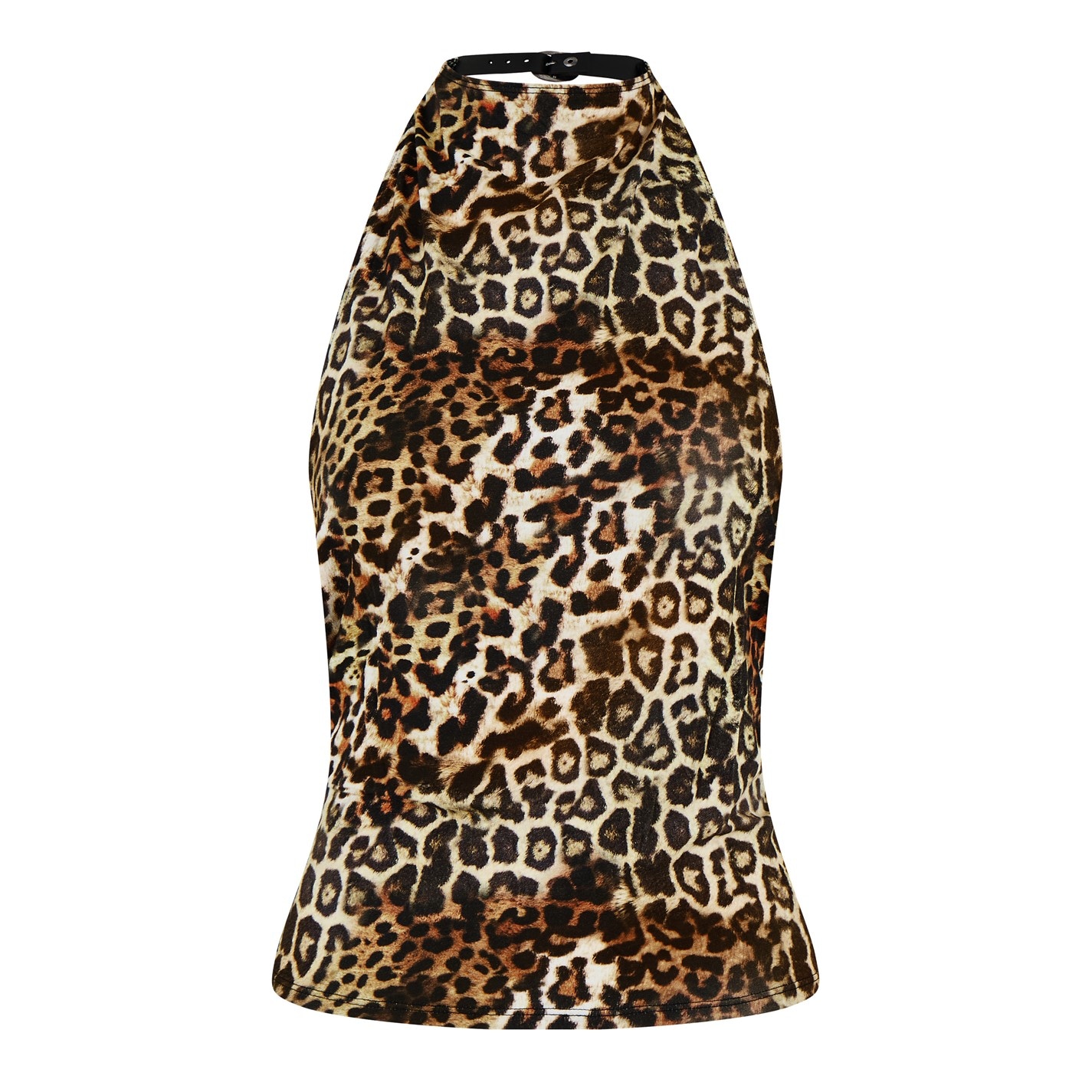 JADED LONDON Animal Print Halter Top Women Leopard Flannels