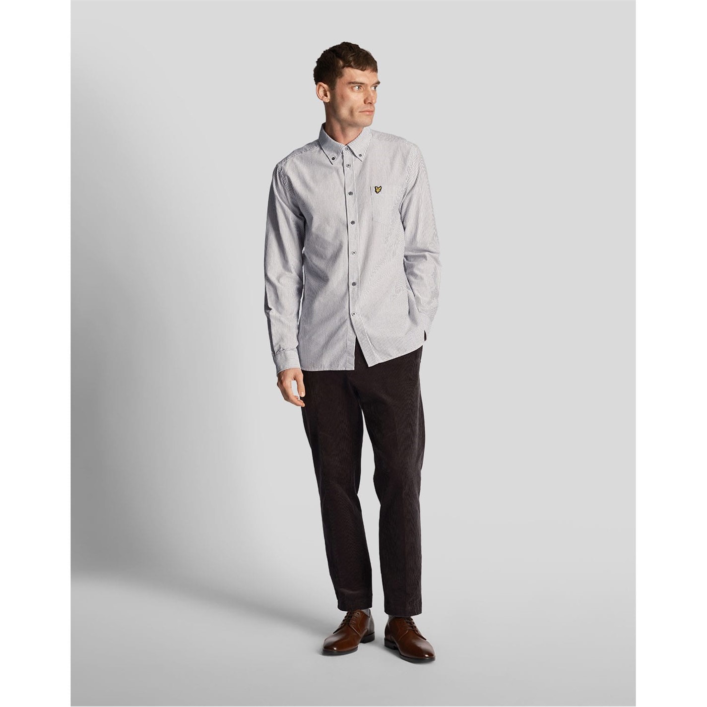 Chemise Homme Lyle & Scott - Manches Longues Rayée - Taille M - Coton