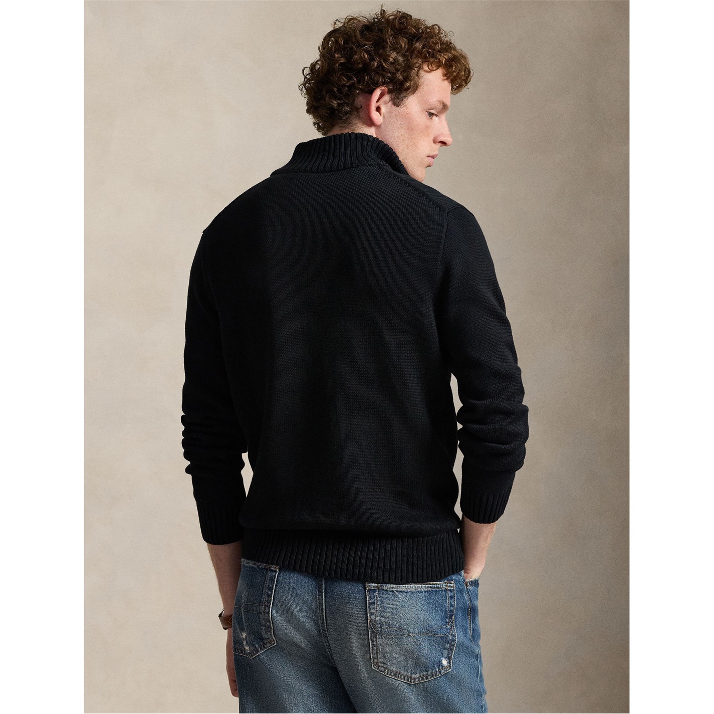 Polo Ralph Lauren | Mesh-Knit Cotton Quarter-Zip Jumper | Men