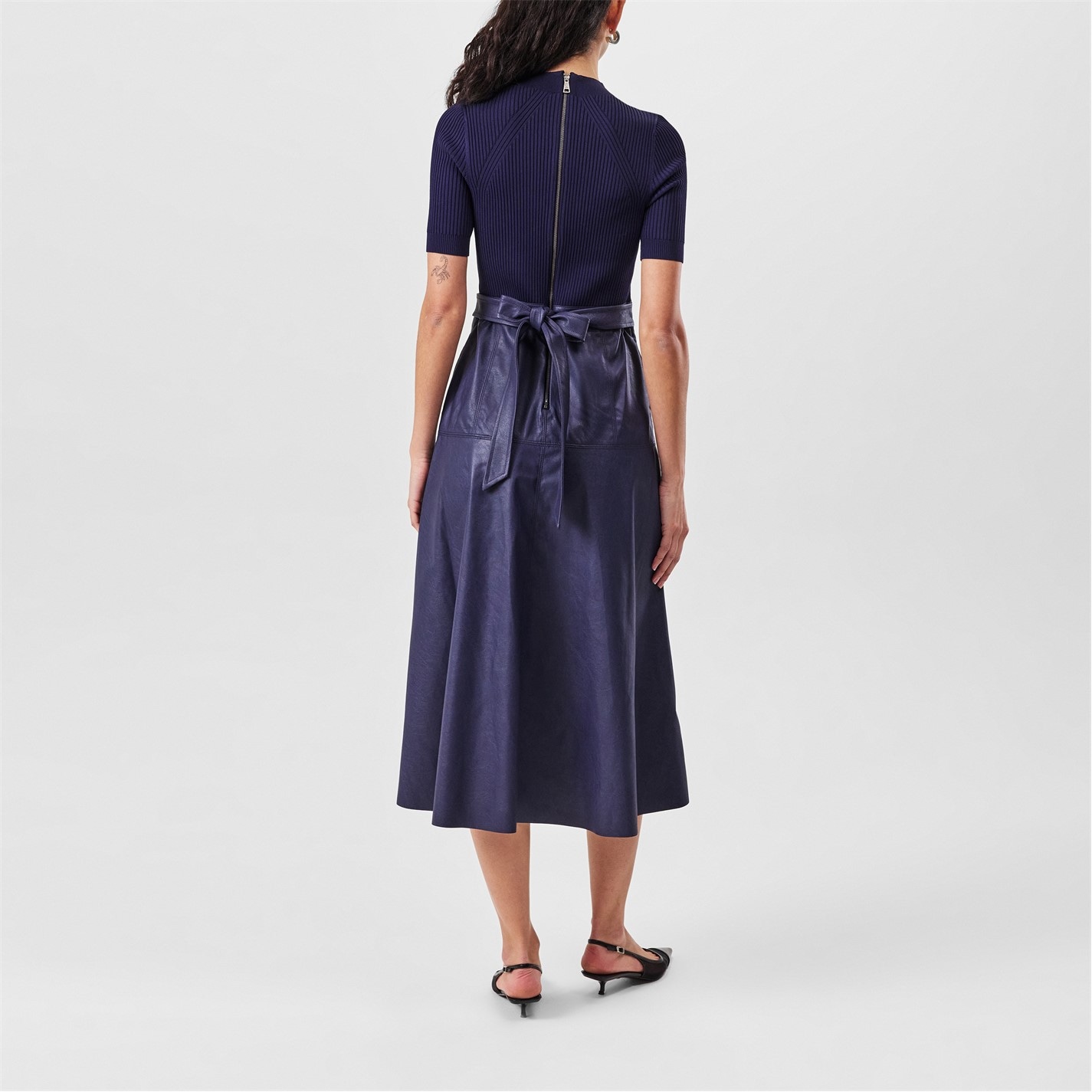 ted baker a line dress Ted Baker Floral Pleated A-Line Dress Pink Multicolor main image 1