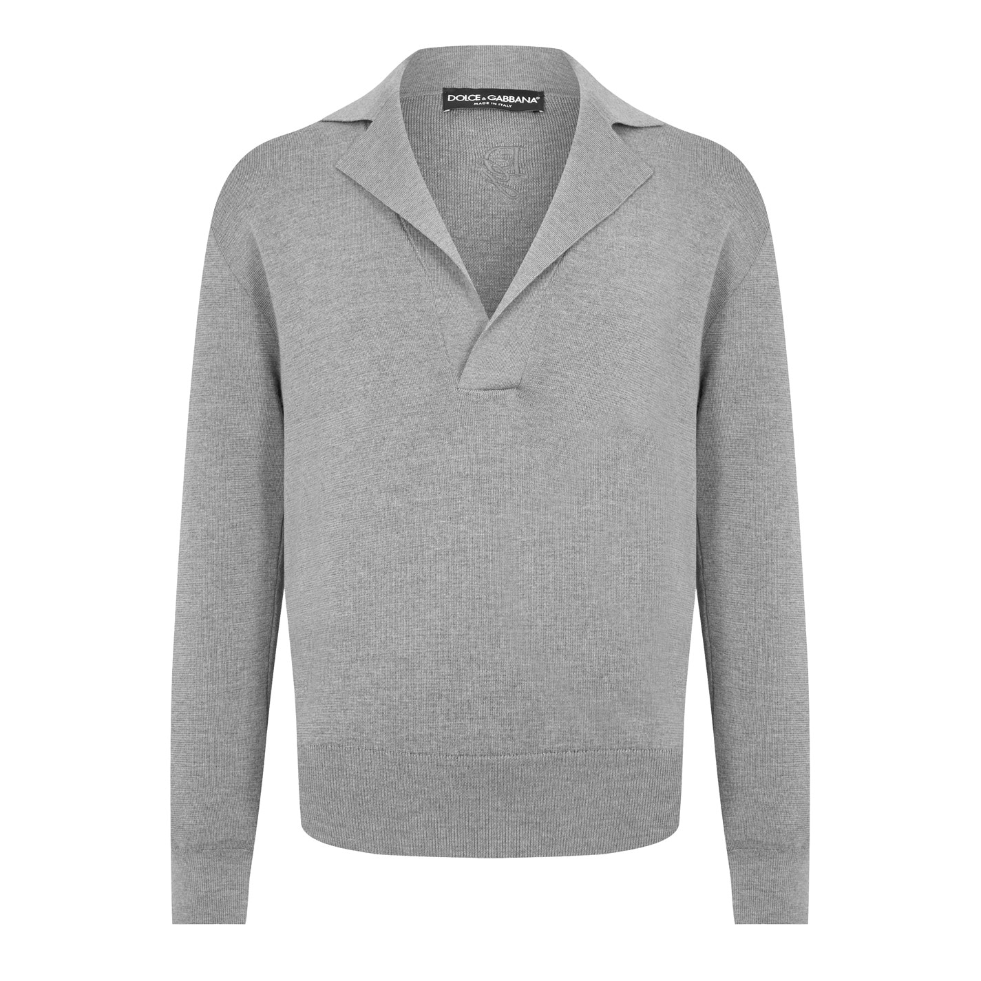 DOLCE AND GABBANA | Wool V-Neck Sweater With Dg Embroidery | Men