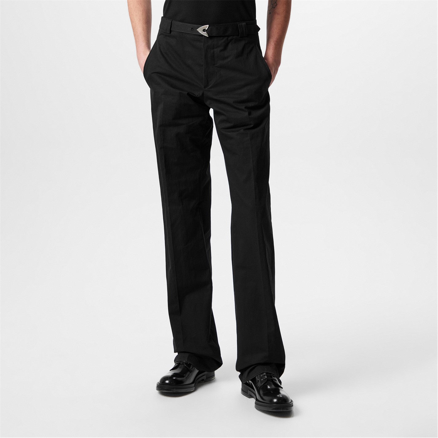 ALEXANDER MCQUEEN | Men's Buckle Tapered Trousers | Men | Black ...