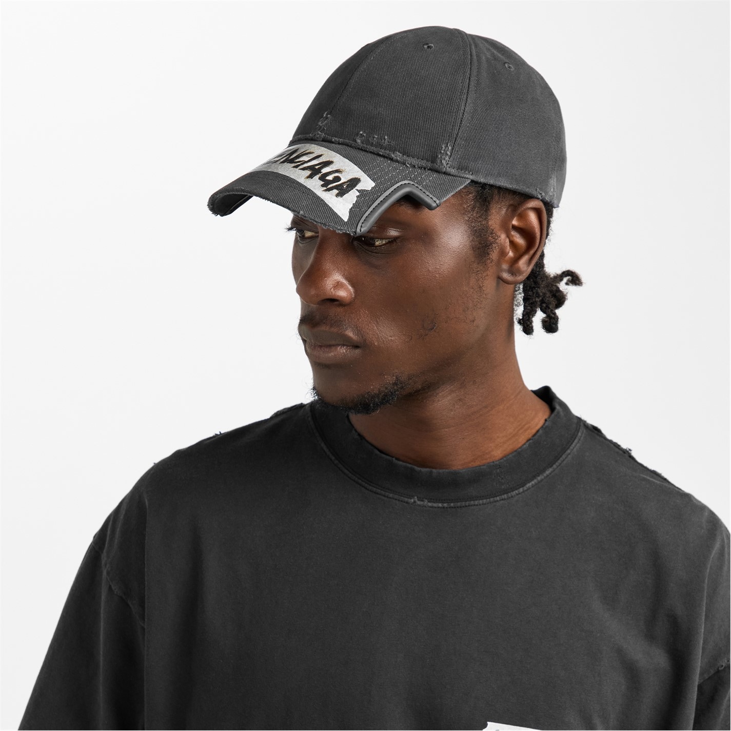 BALENCIAGA | Men's Baseball Cap | Men | Washed Black | Flannels