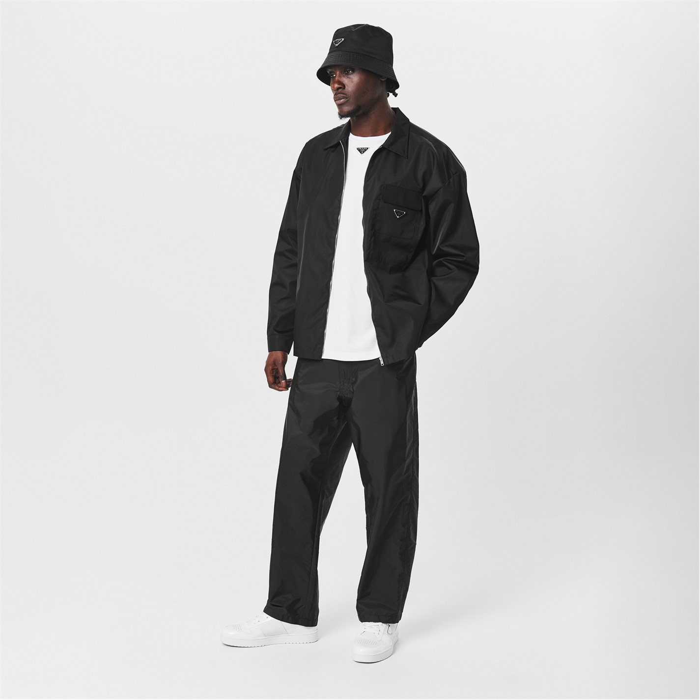 PRADA | Re-Nylon Tapered Trousers | Men | Black | Flannels Fashion