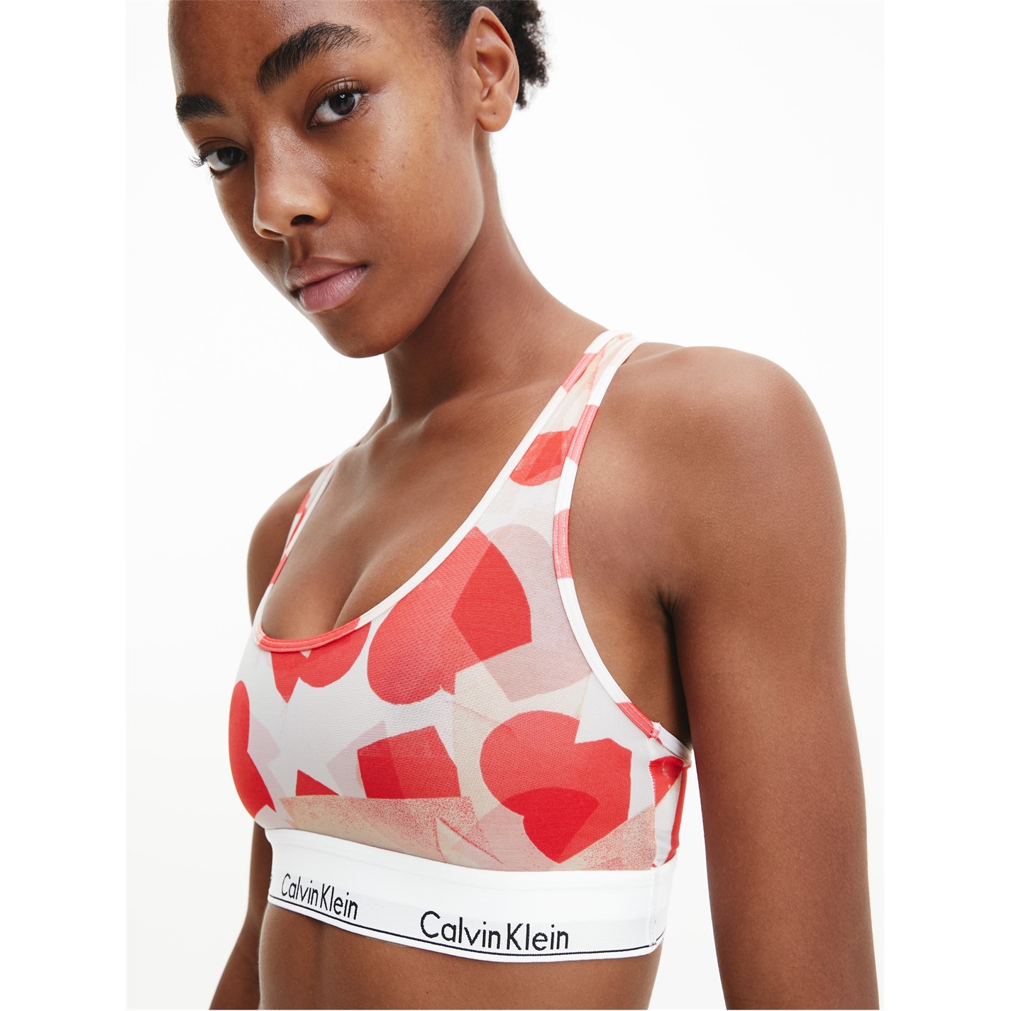 red calvin klein bralette