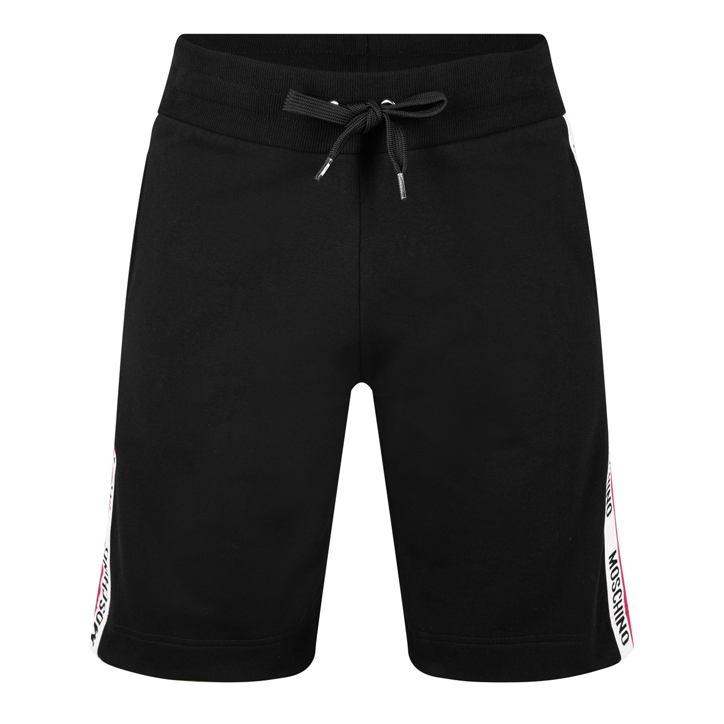 MOSCHINO Logo Tape Jogging Shorts Men Black Flannels