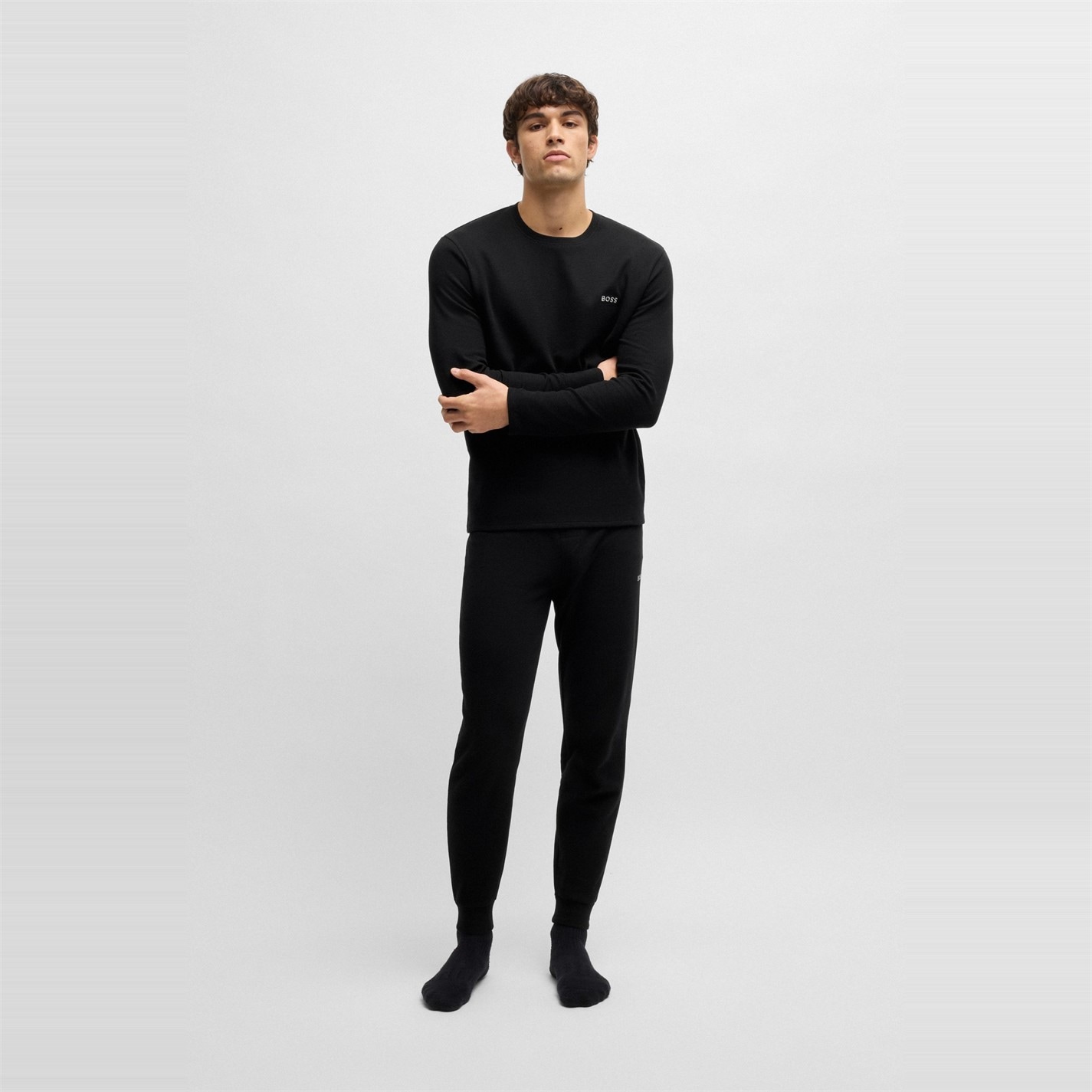Boss | BW Waffle Jogging Bottoms | Men | Closed Hem Fleece Jogging ...
