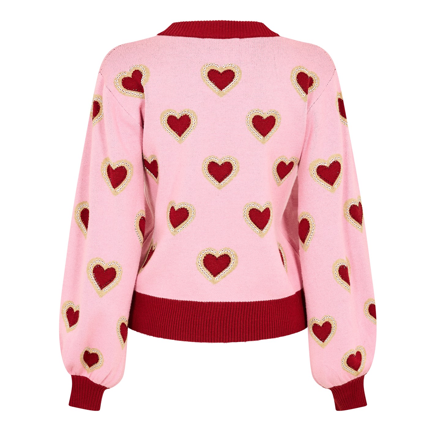 never fully dressed pink and red cardigan Women's Splice Bandana Cardigan in - Size XL