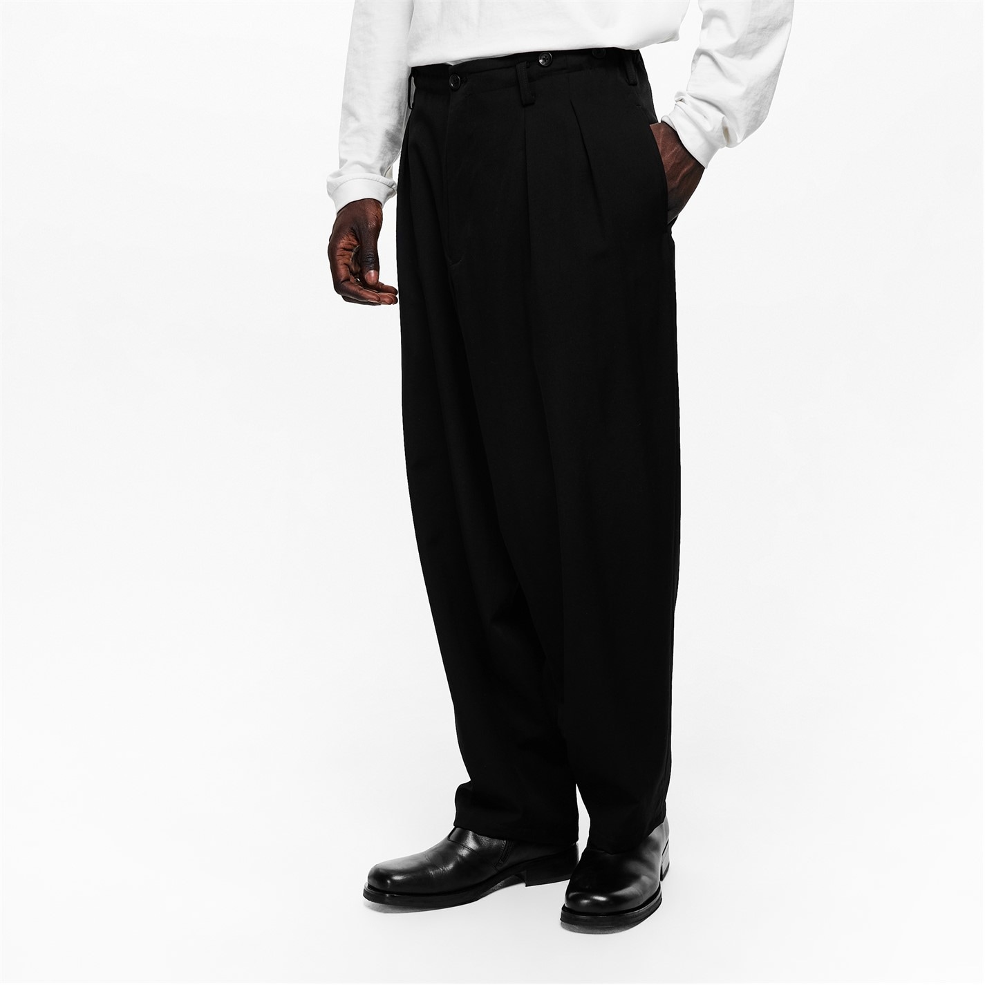YOHJI YAMAMOTO | Men's Straight Leg Trousers | Men | Black