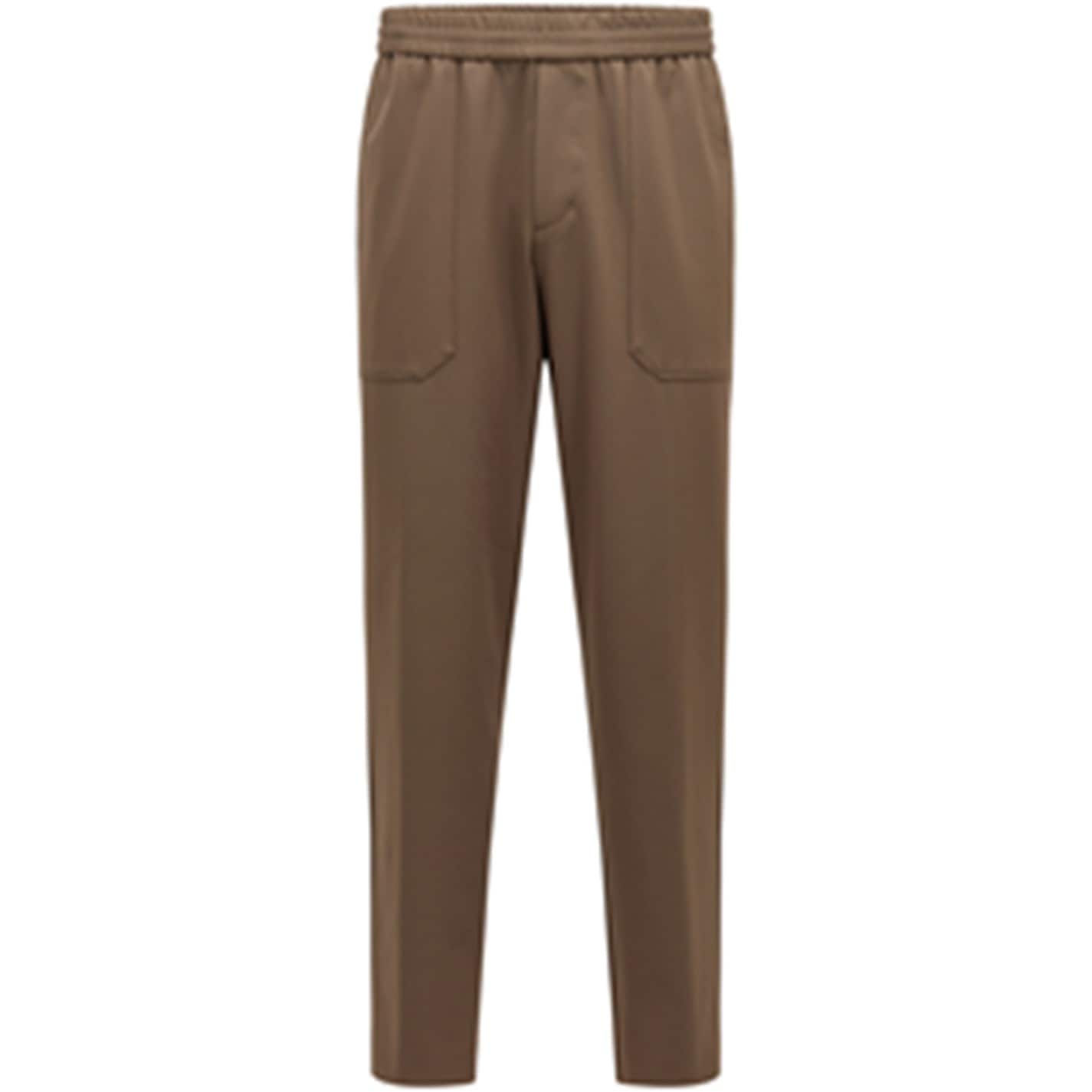 Green High-Waisted Straight Trousers Slacks main image 1
