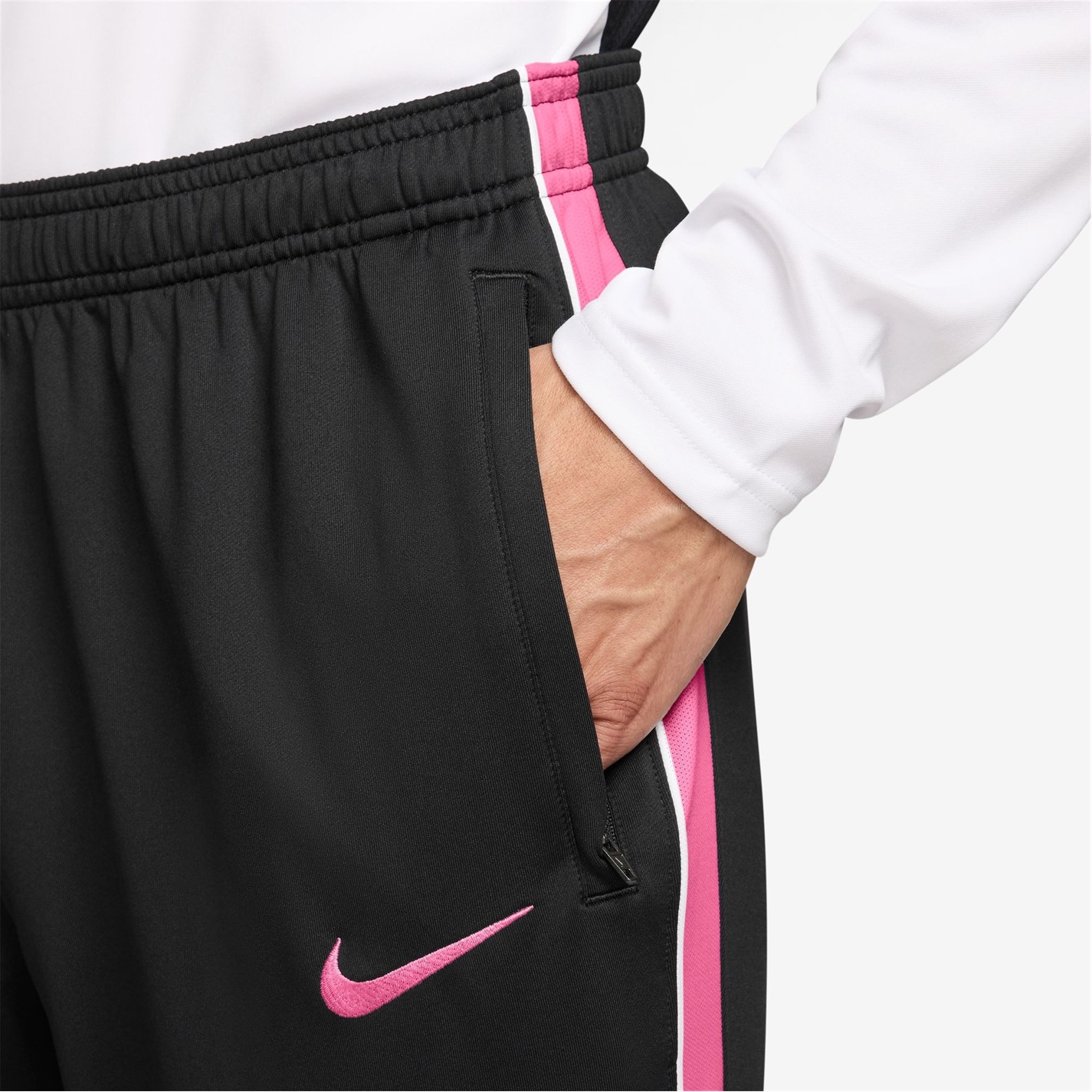 black and pink nike tracksuit mens