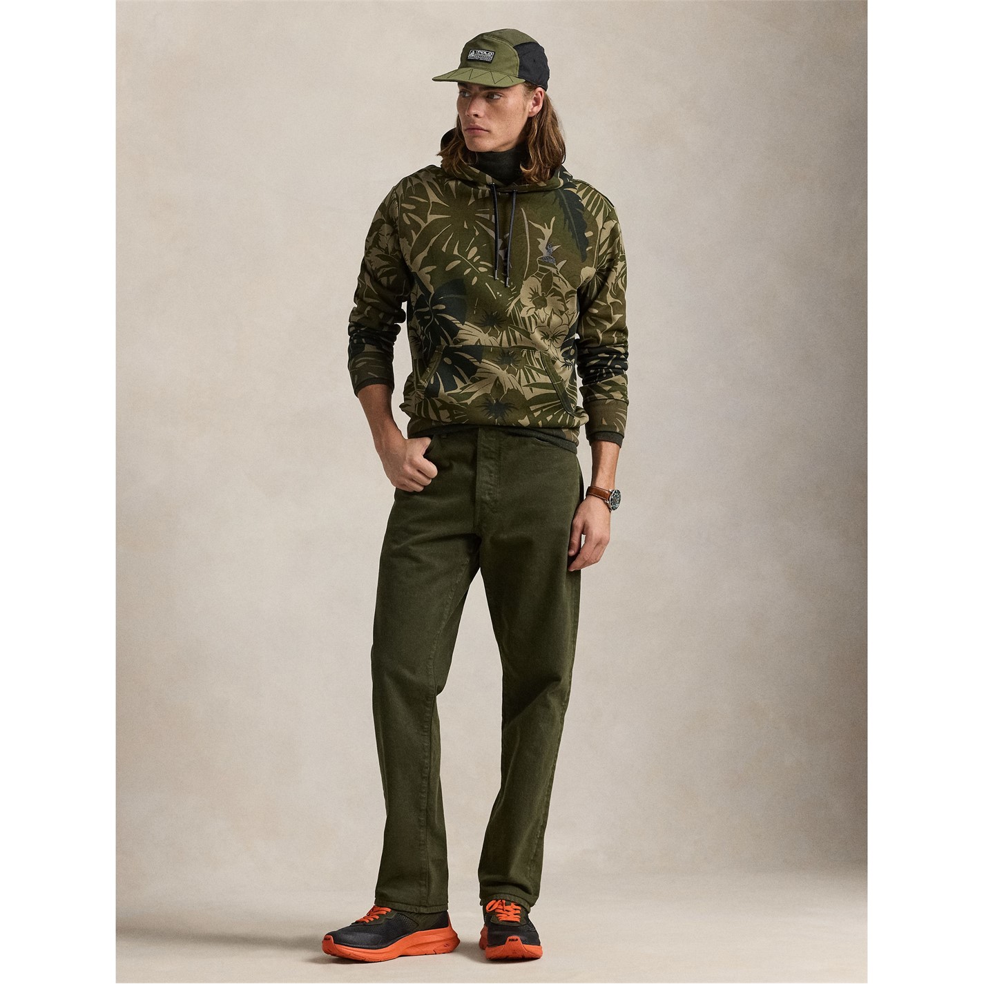 Polo Ralph Lauren | Palm-Camo Double Knit Hoodie | Men | Palm Cove