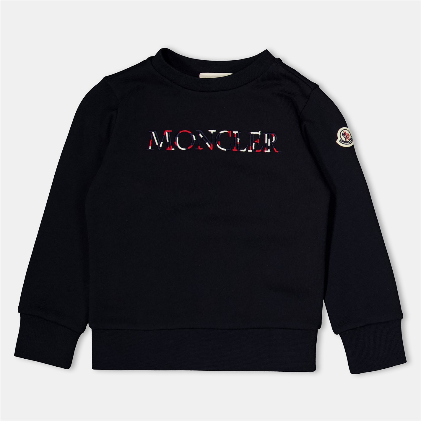 MONCLER | Kids' Logo Embroidered Crew Sweatshirt | Kids | Navy 778
