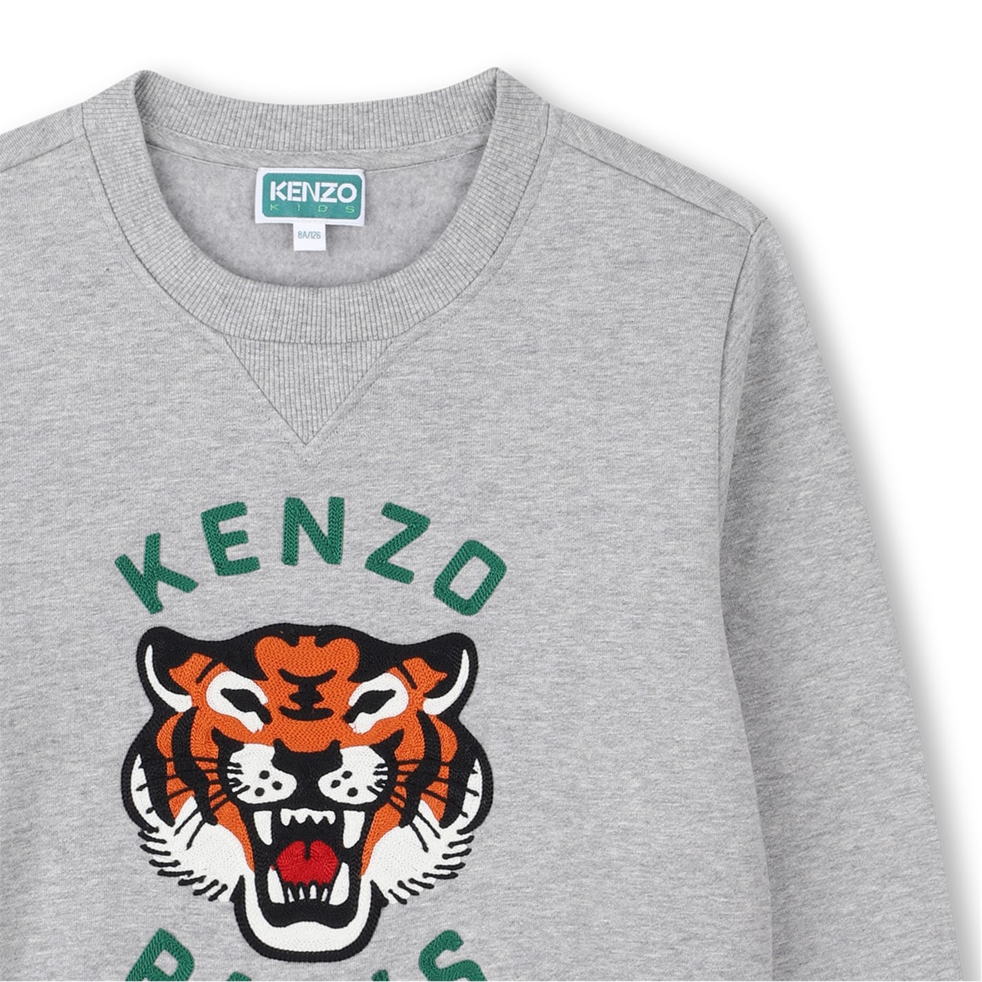 Kenzo Kids Kenzo Jumper Green Tiger KENZO Boys Tiger Print T-Shirt In Green Childsplay Clothing