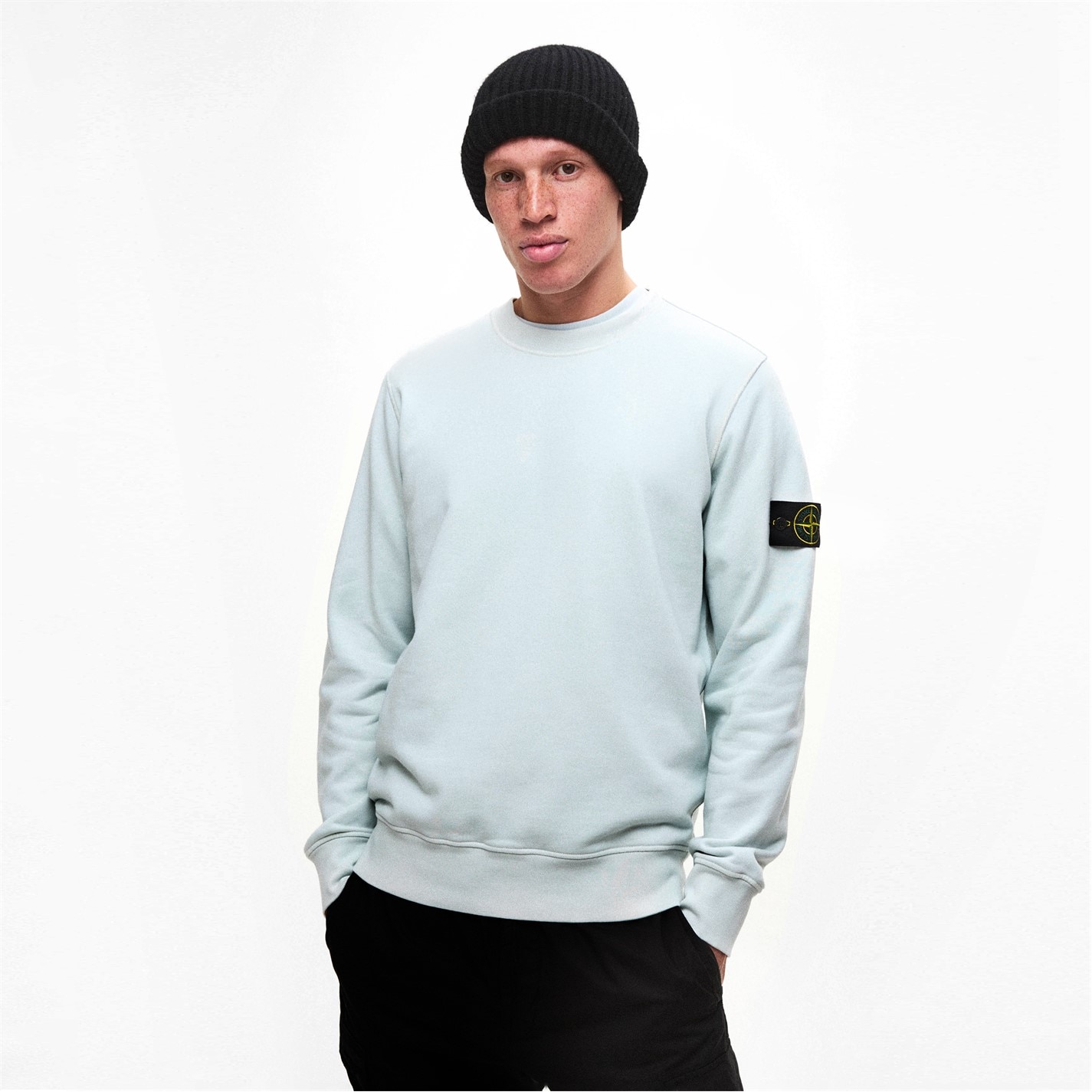 STONE ISLAND | Men's Fleece Crew Sweatshirt | Men | Crew Sweaters