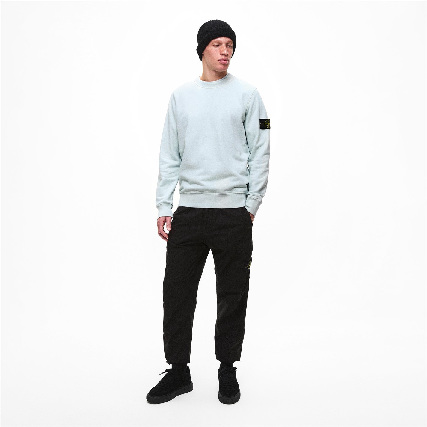 STONE ISLAND | Men's Fleece Crew Sweatshirt | Men | Crew Sweaters